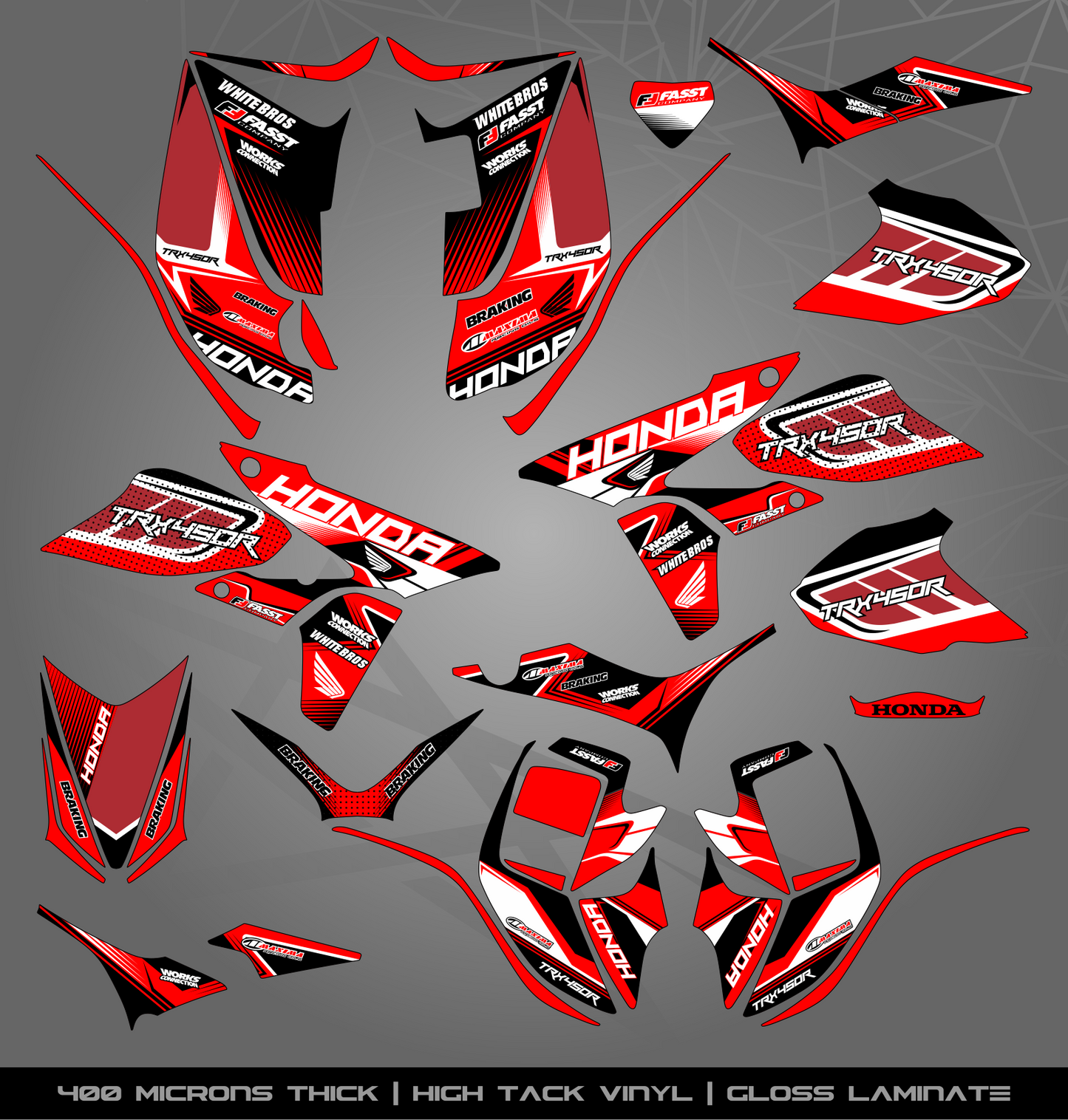 Full Sticker Kit for Honda TRX 450 R (2005-2018)