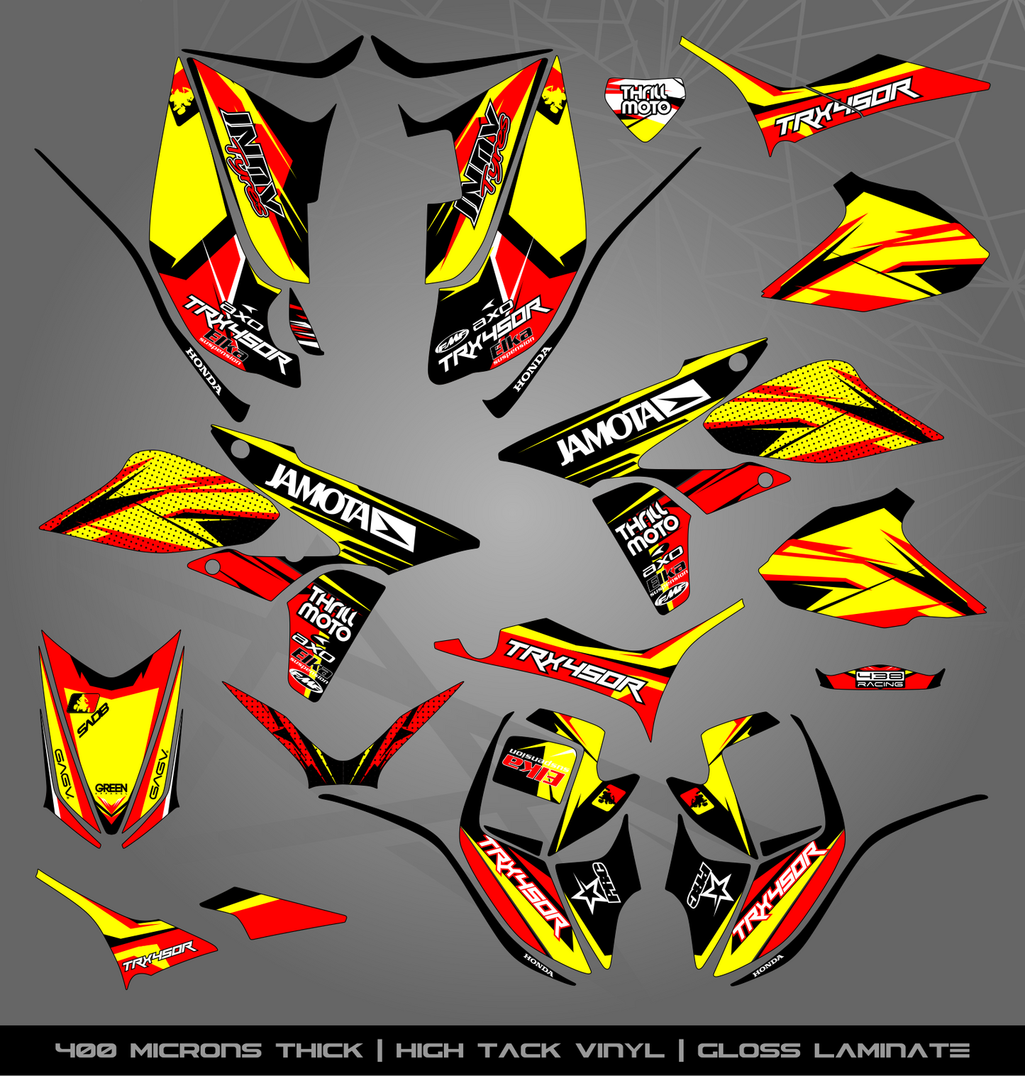 Full Sticker Kit for Honda TRX 450 R (2005-2018)