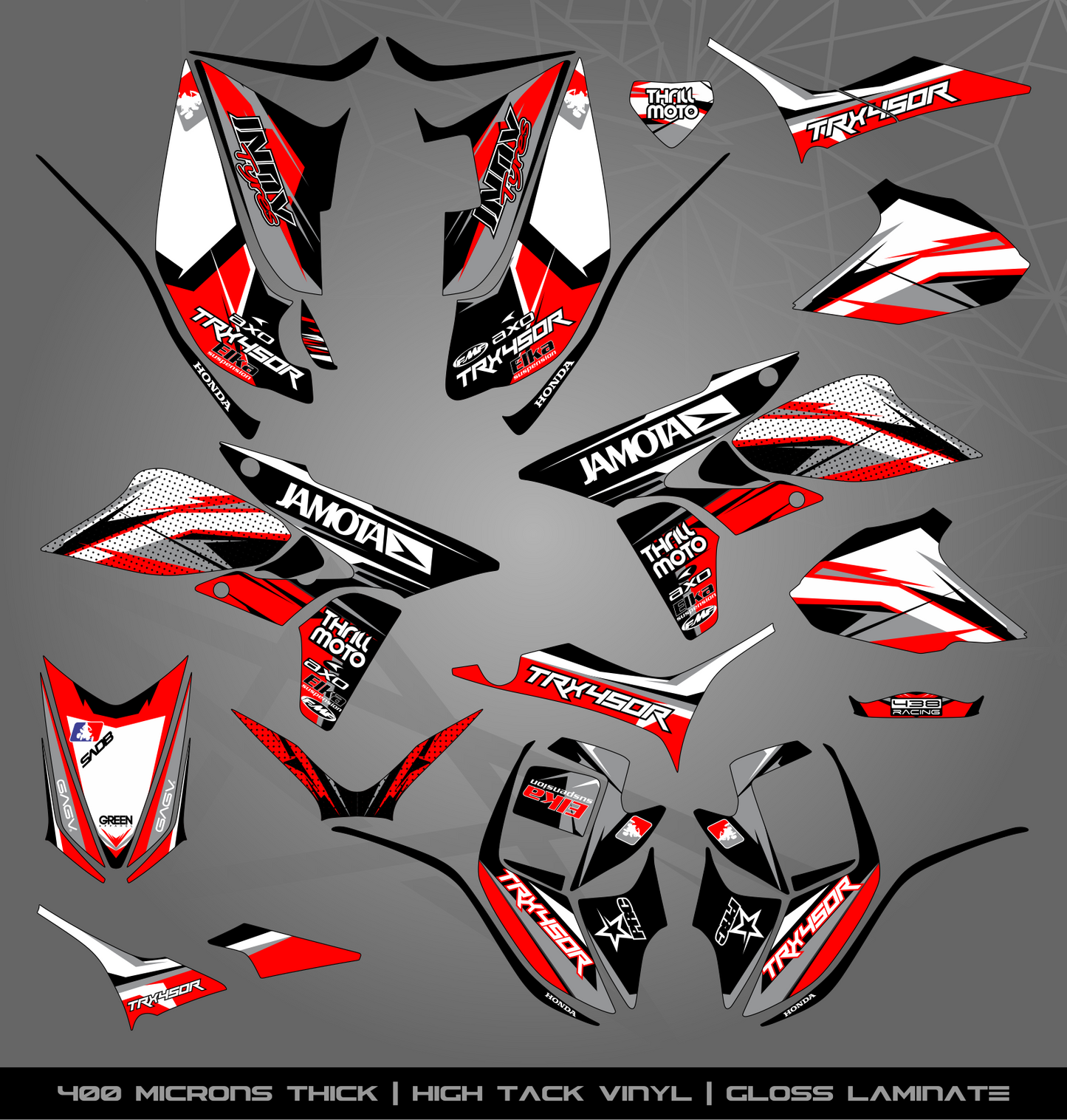 Full Sticker Kit for Honda TRX 450 R (2005-2018)
