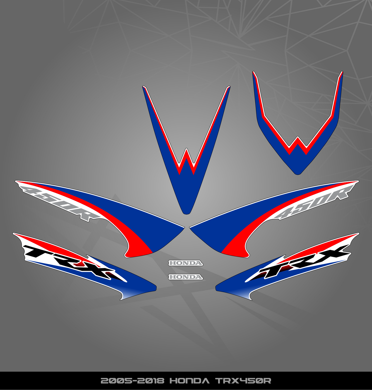 Partial Sticker Kit for Honda TRX 450 R (2005-2018)