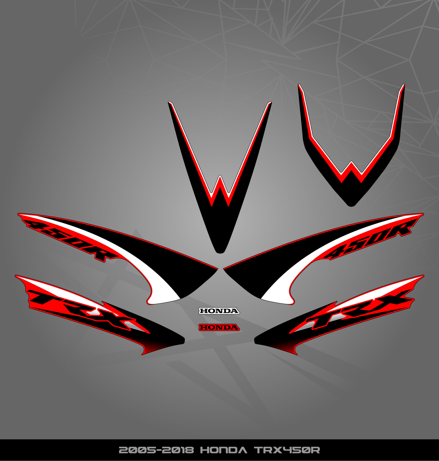 Partial Sticker Kit for Honda TRX 450 R (2005-2018)