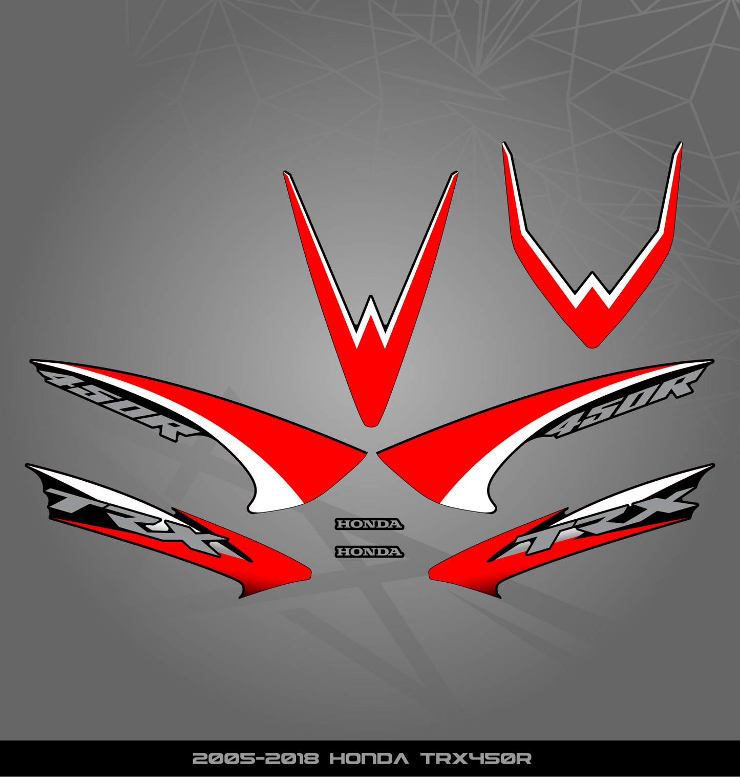 Partial Sticker Kit for Honda TRX 450 R (2005-2018)