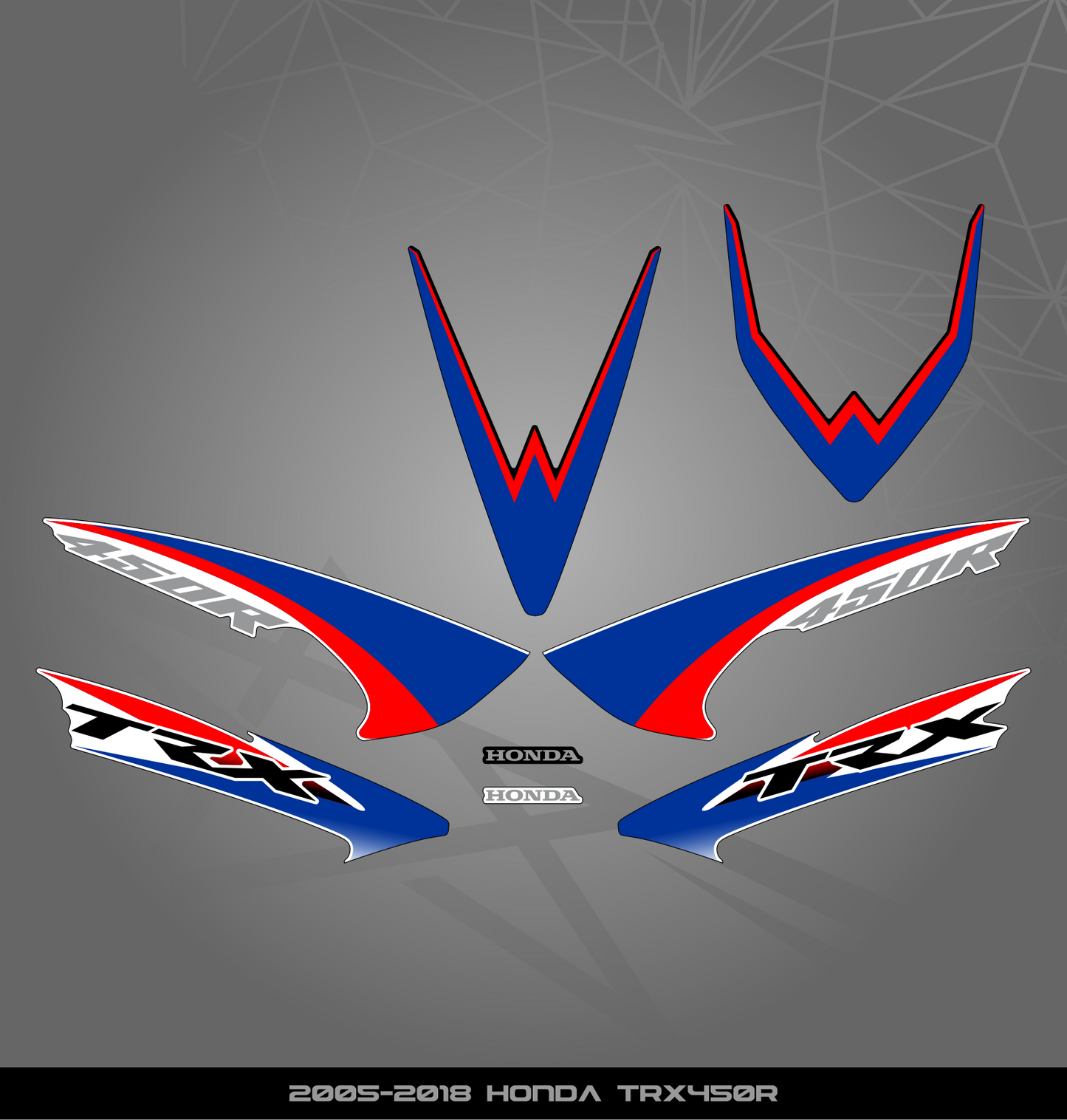 Partial Sticker Kit for Honda TRX 450 R (2005-2018)