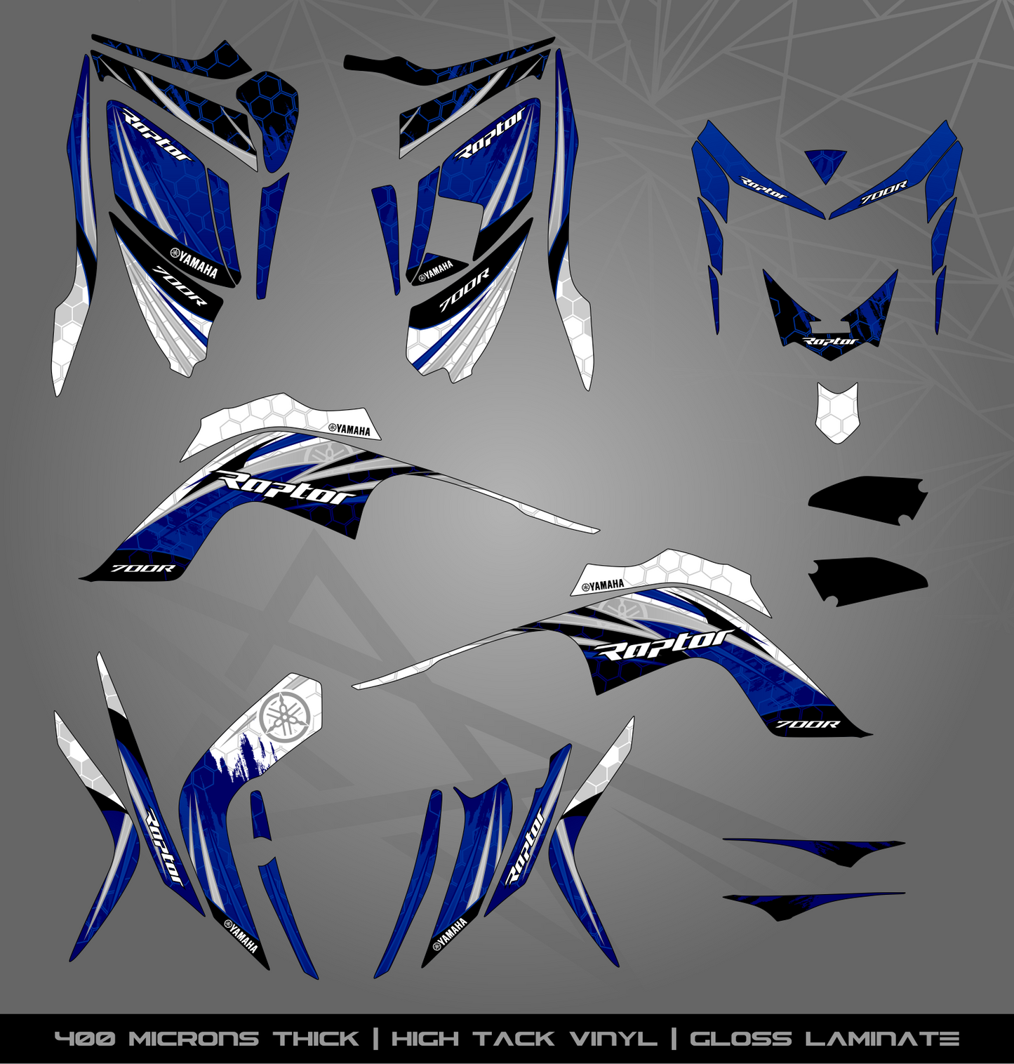 Full Sticker Kit for Yamaha Raptor 700 R (2006-2008)