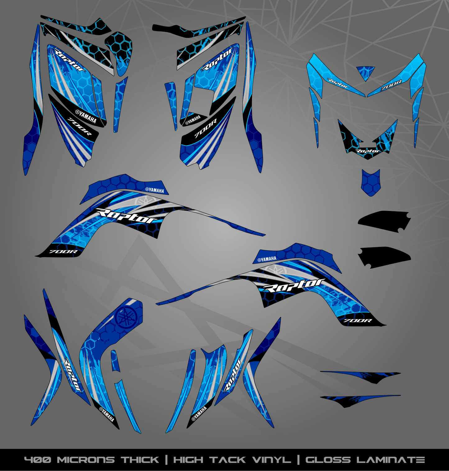 Full Sticker Kit for Yamaha Raptor 700 R (2006-2008)