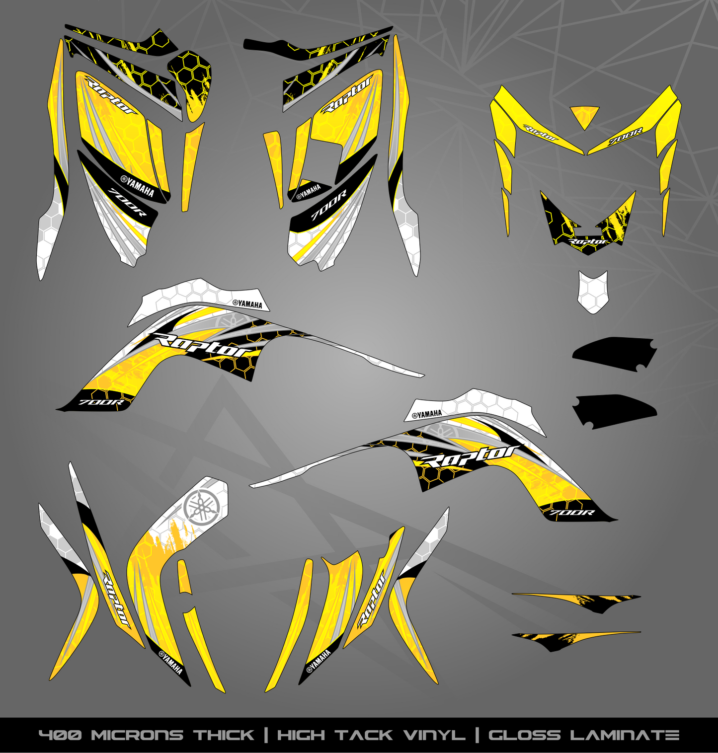 Full Sticker Kit for Yamaha Raptor 700 R (2006-2008)