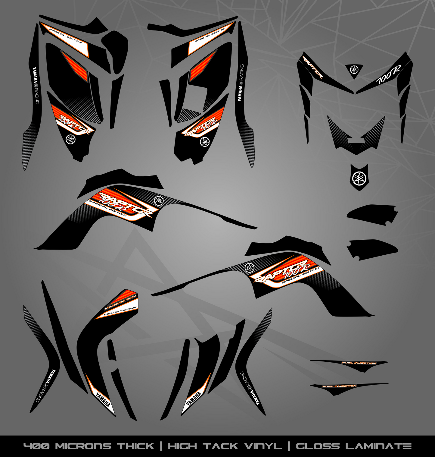 Full Sticker Kit for Yamaha Raptor 700 R (2006-2008)
