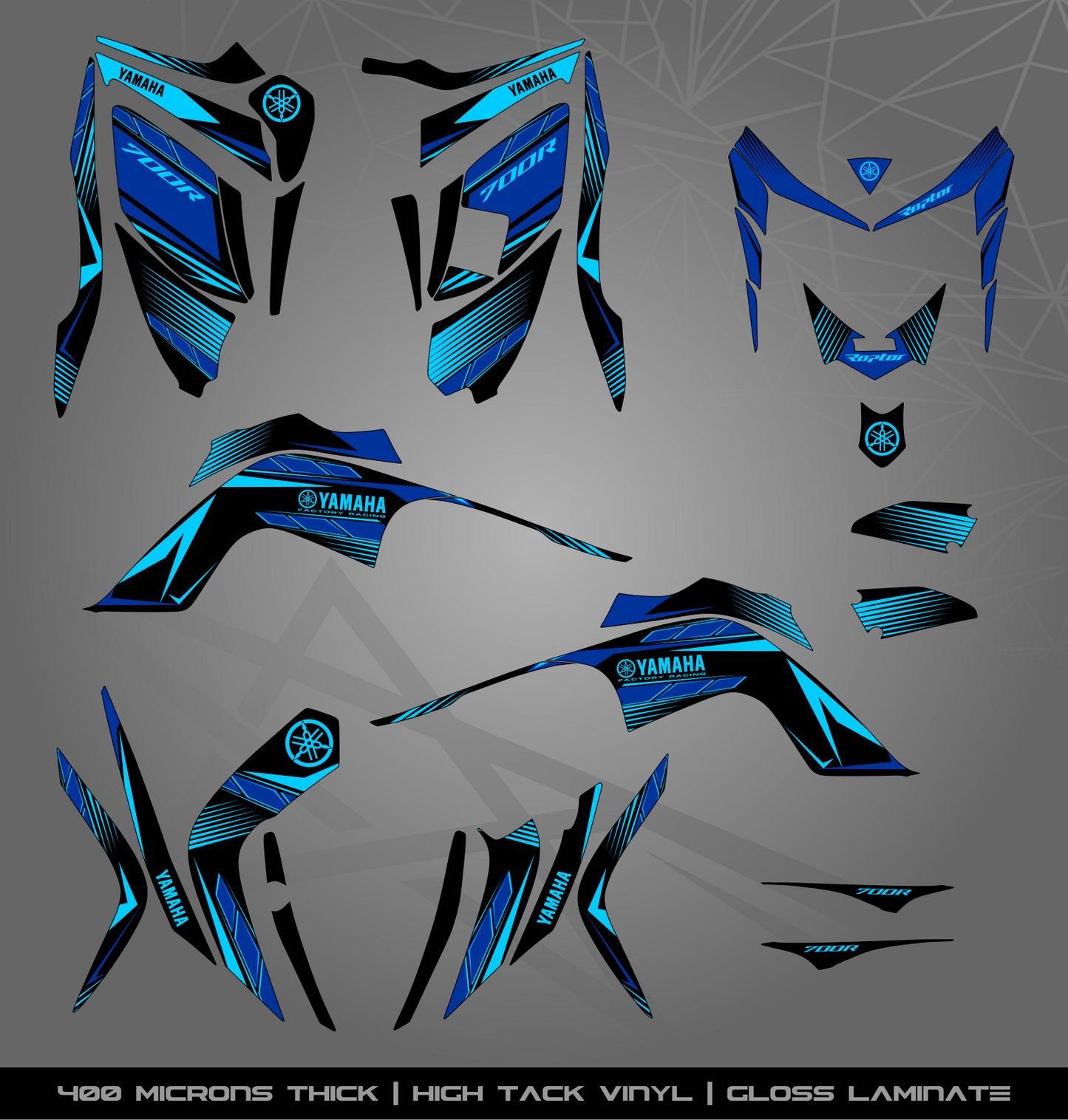 Full Sticker Kit for Yamaha Raptor 700 R (2006-2008)