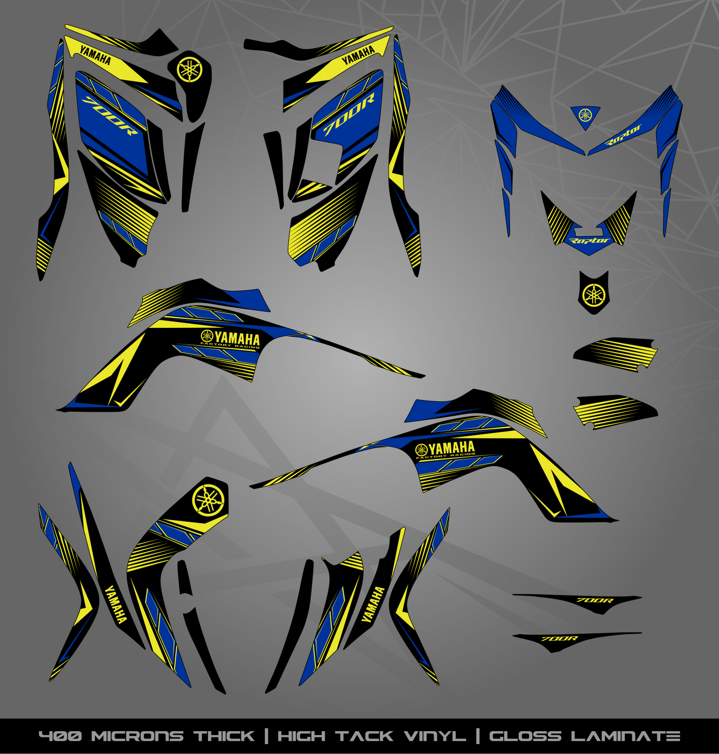 Full Sticker Kit for Yamaha Raptor 700 R (2006-2008)