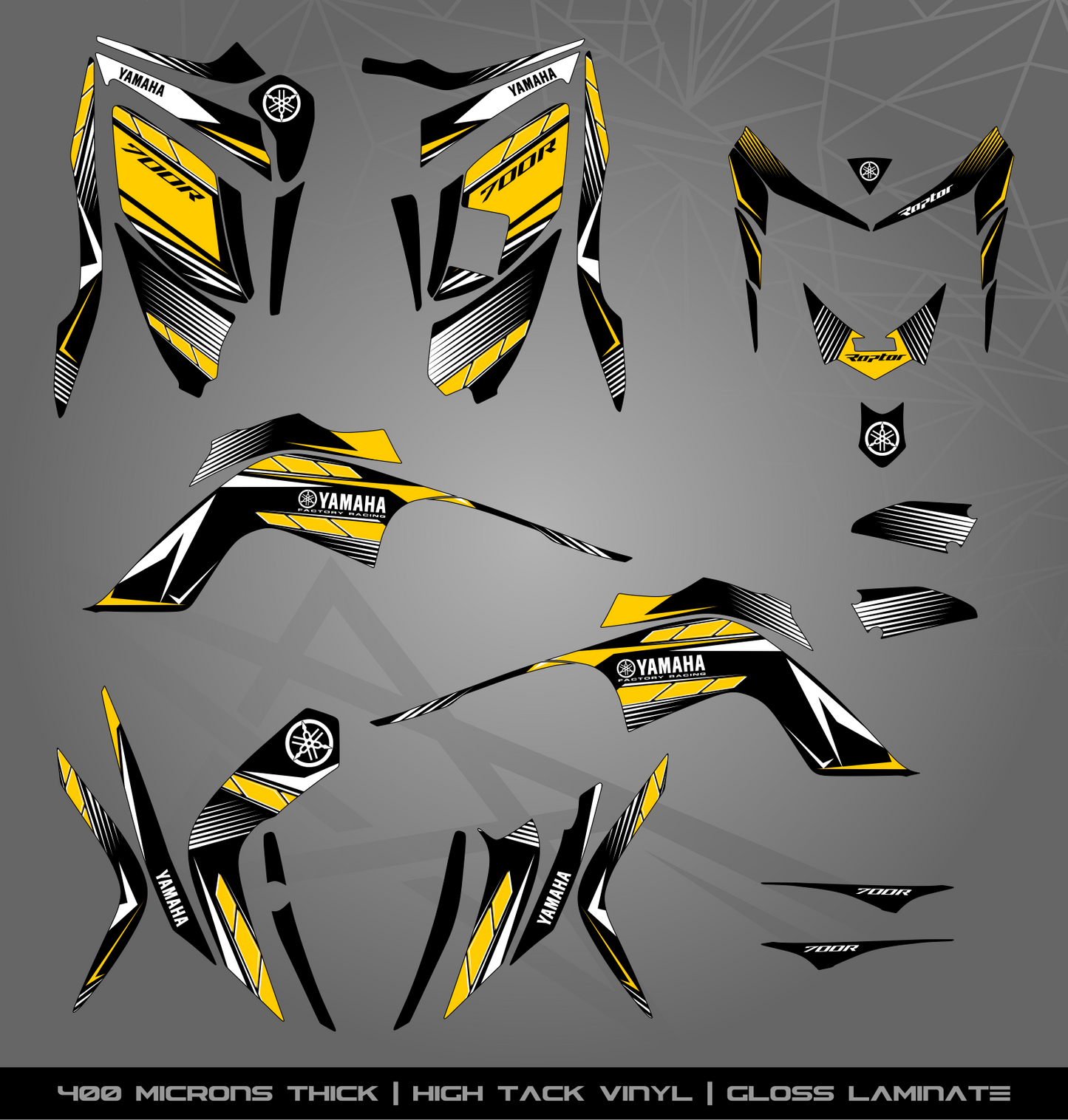 Full Sticker Kit for Yamaha Raptor 700 R (2006-2008)