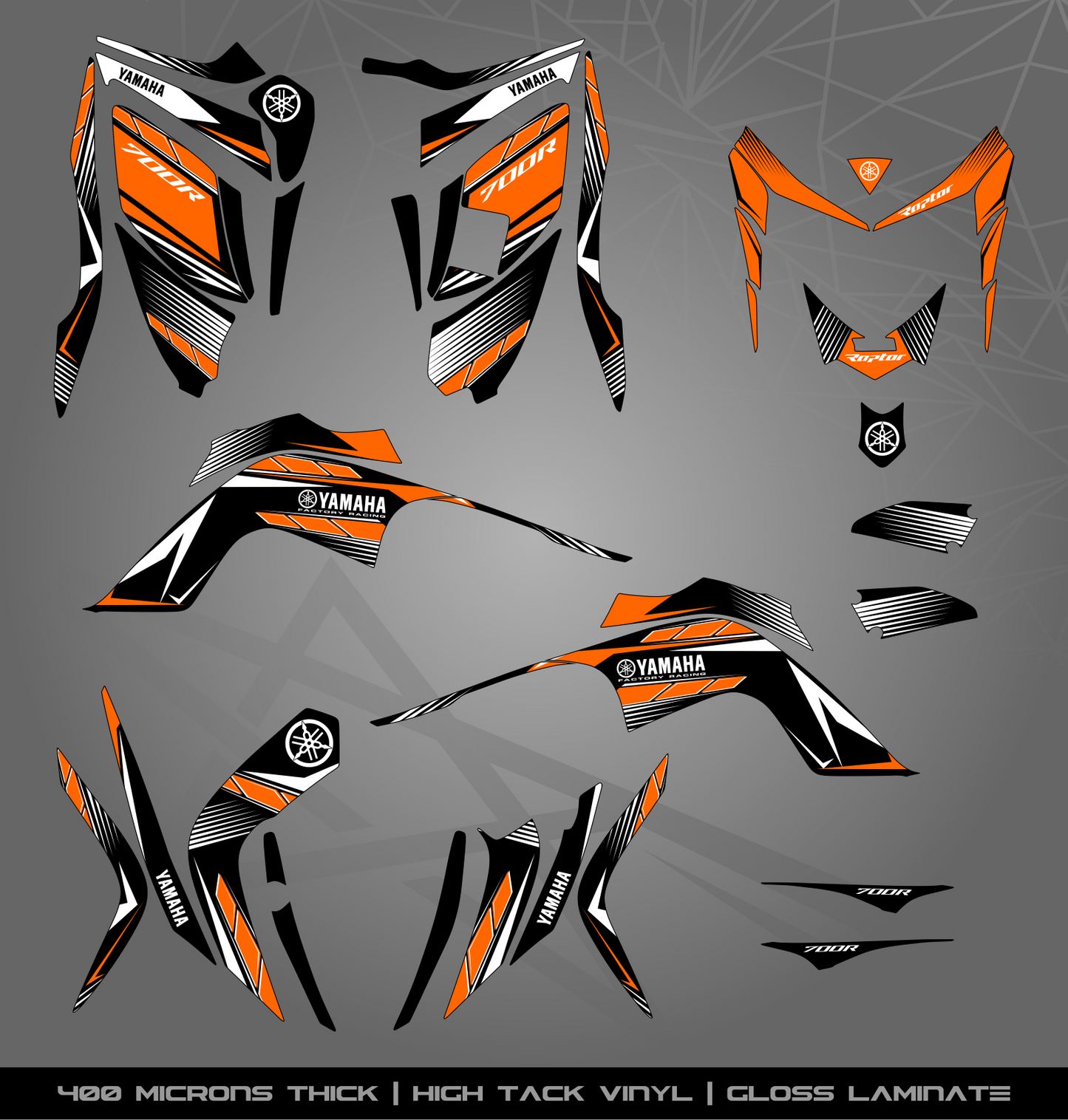 Full Sticker Kit for Yamaha Raptor 700 R (2006-2008)