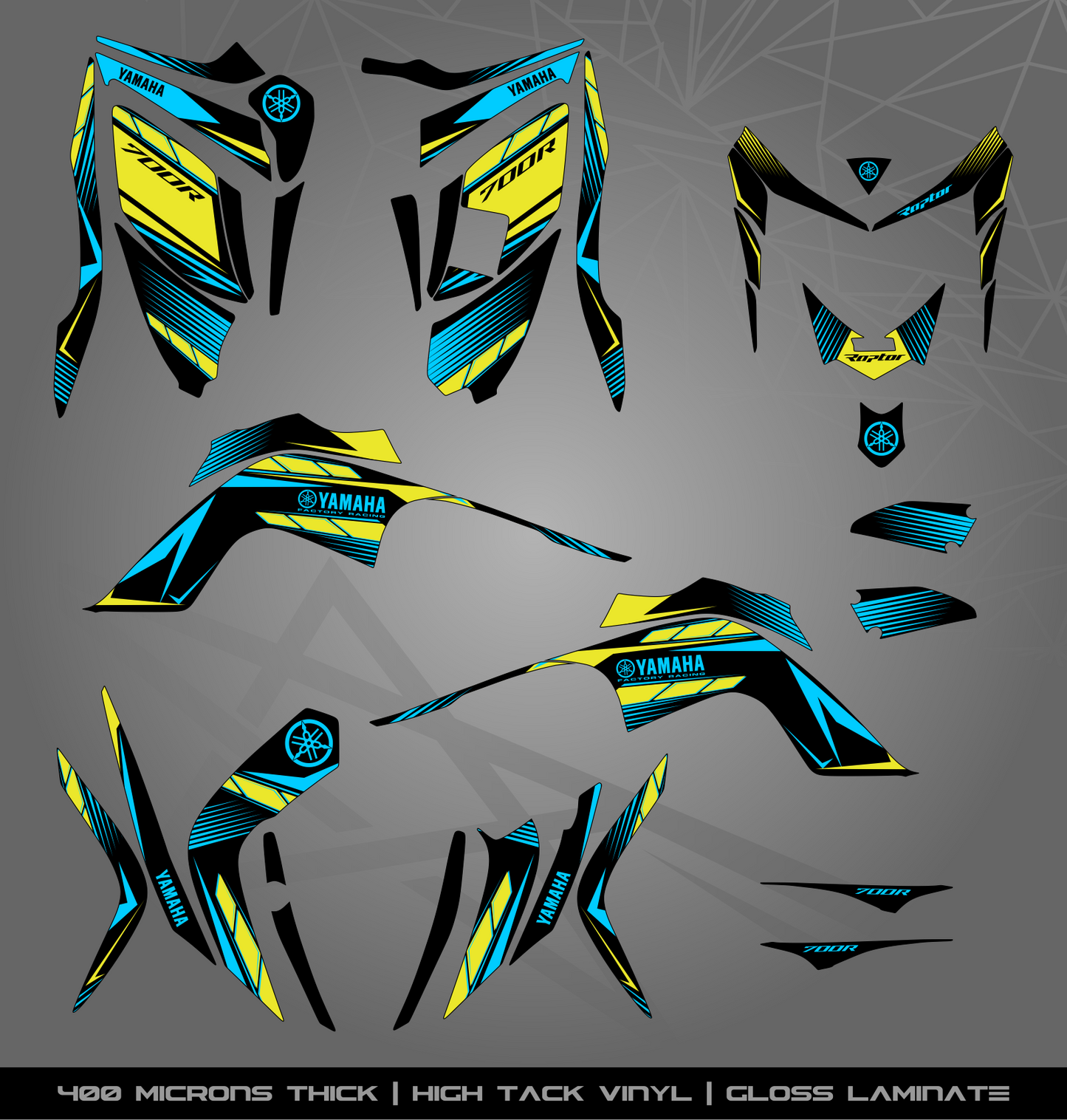 Full Sticker Kit for Yamaha Raptor 700 R (2006-2008)