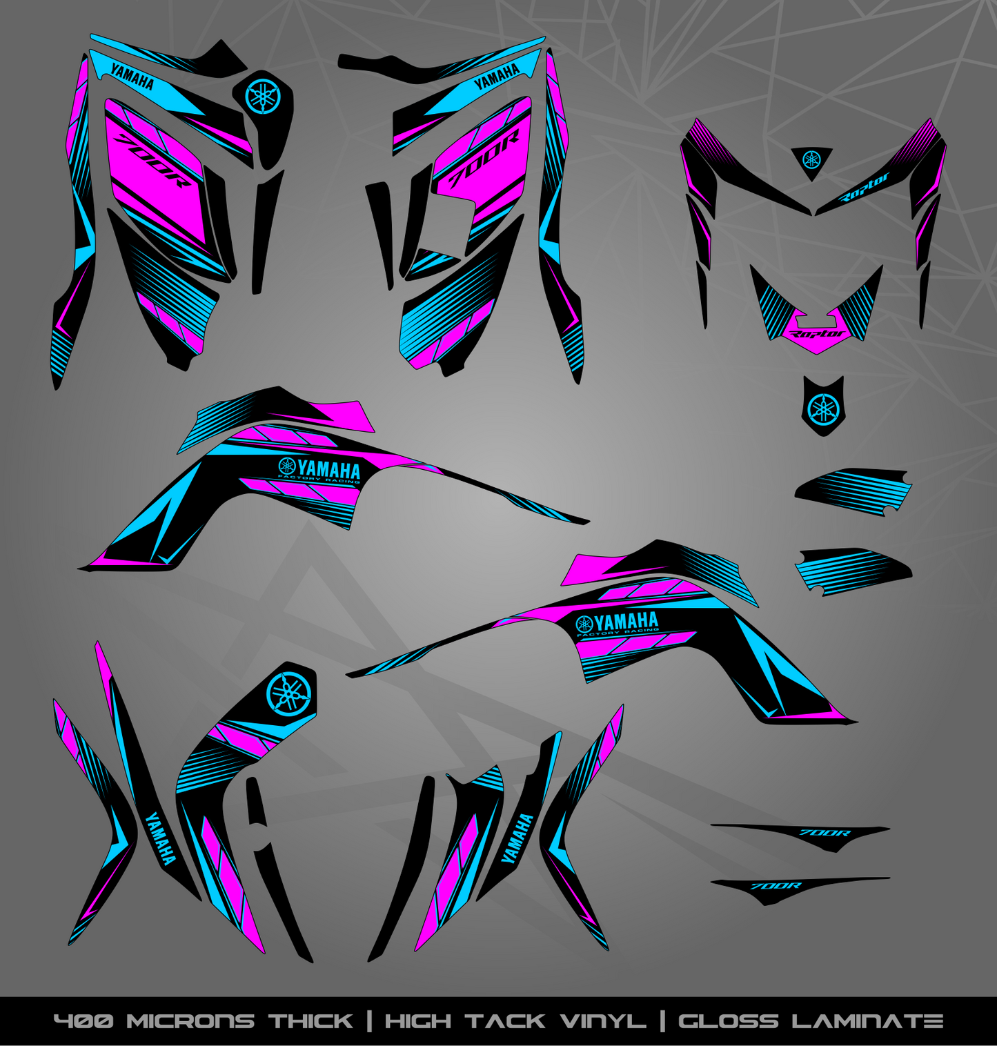 Full Sticker Kit for Yamaha Raptor 700 R (2006-2008)