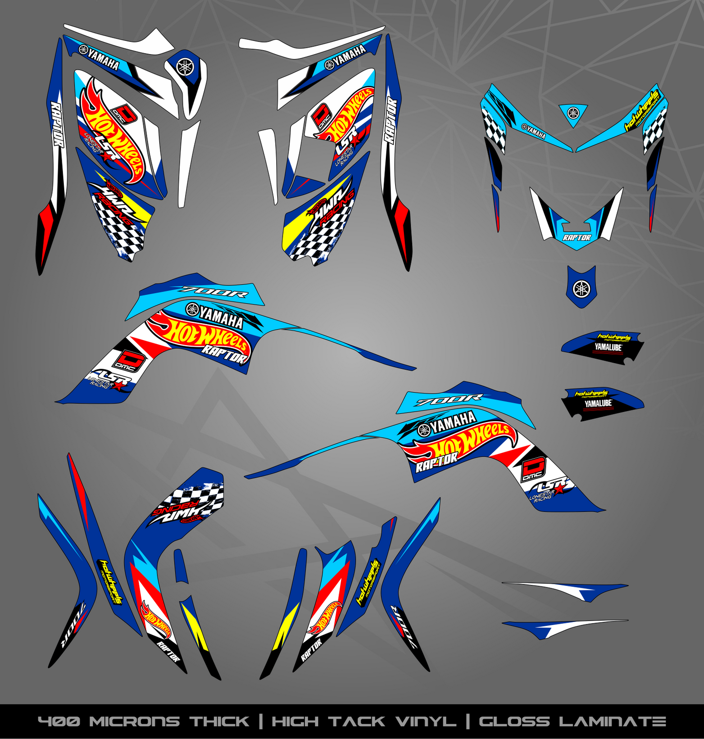 Full Sticker Kit for Yamaha Raptor 700 R (2006-2008)