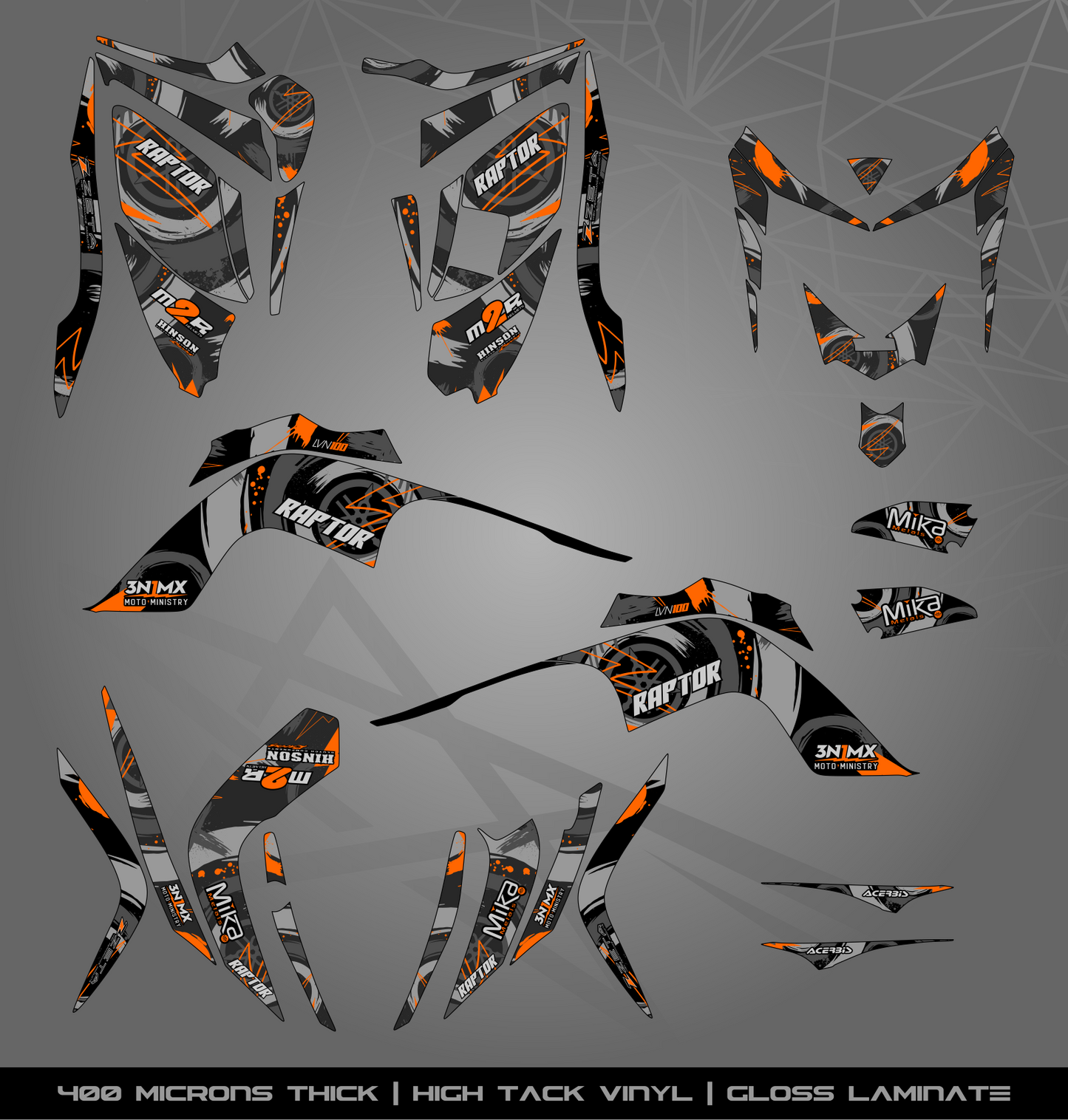 Full Sticker Kit for Yamaha Raptor 700 R (2006-2008)