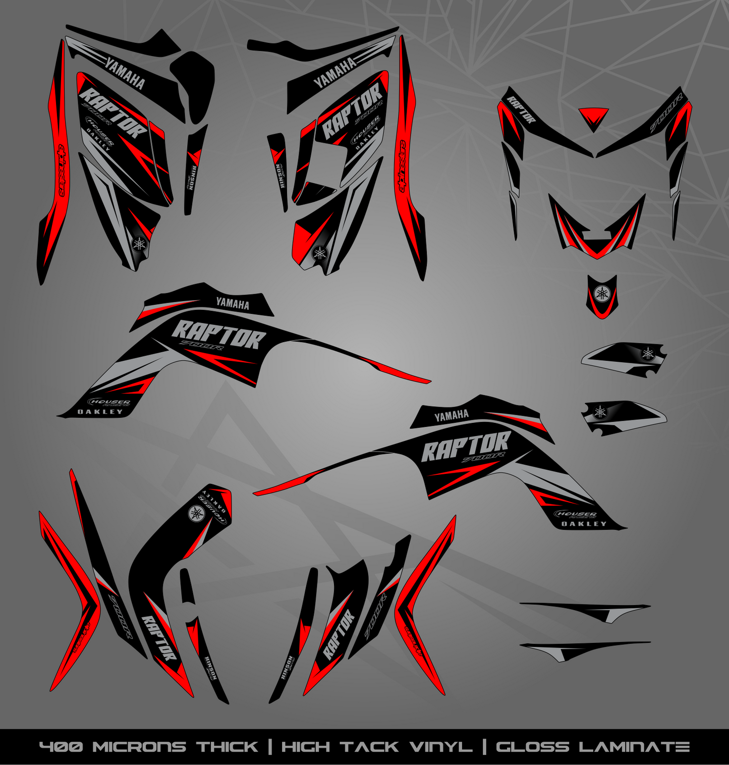 Full Sticker Kit for Yamaha Raptor 700 R (2006-2008)
