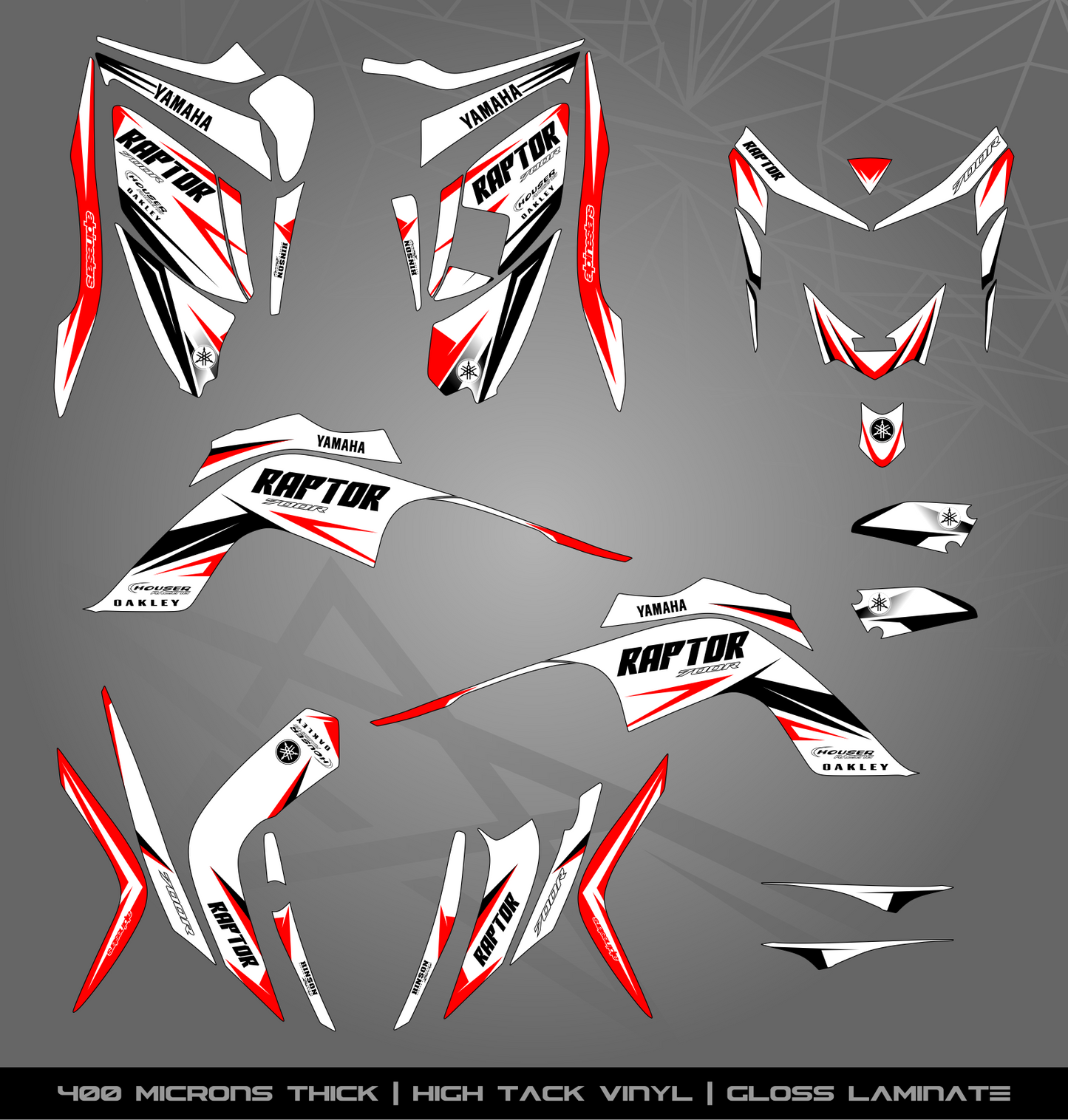 Full Sticker Kit for Yamaha Raptor 700 R (2006-2008)