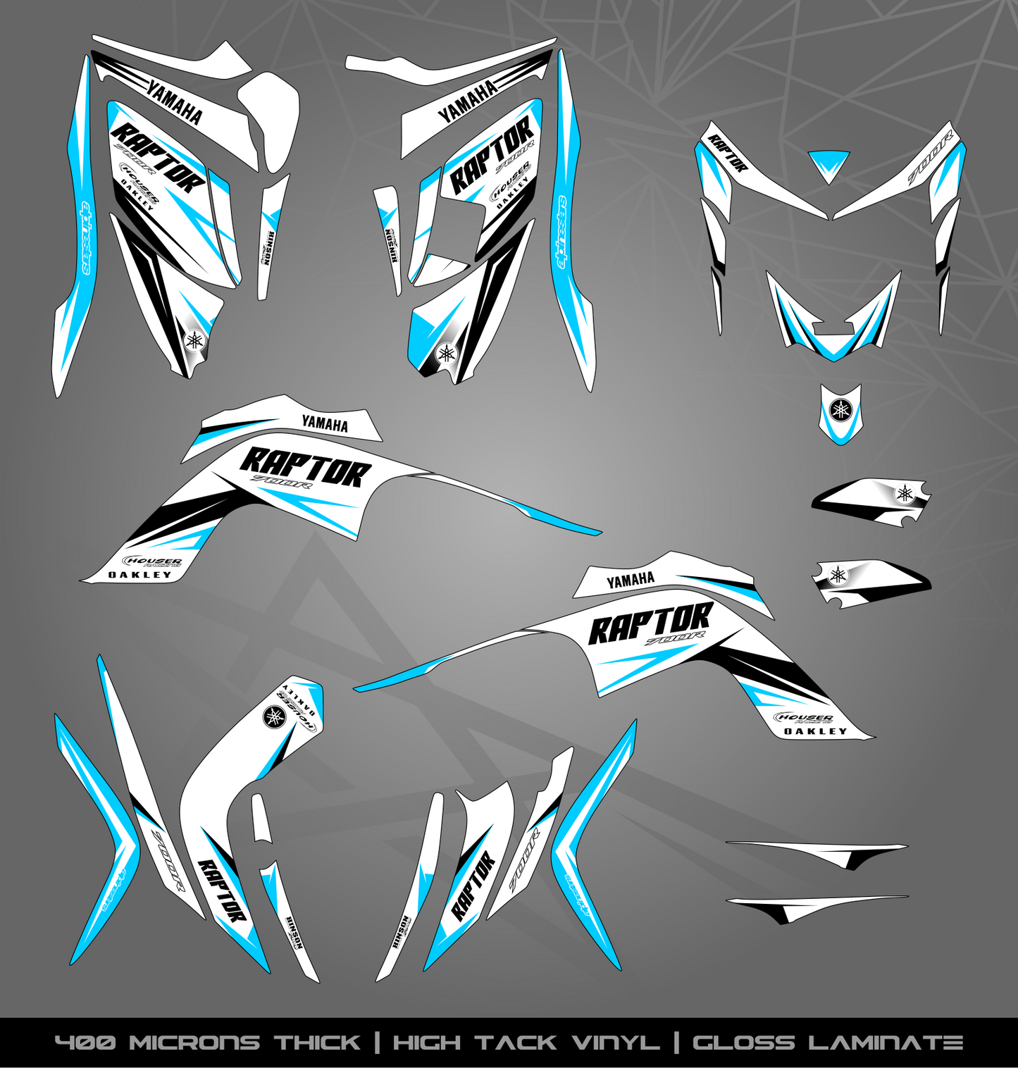 Full Sticker Kit for Yamaha Raptor 700 R (2006-2008)