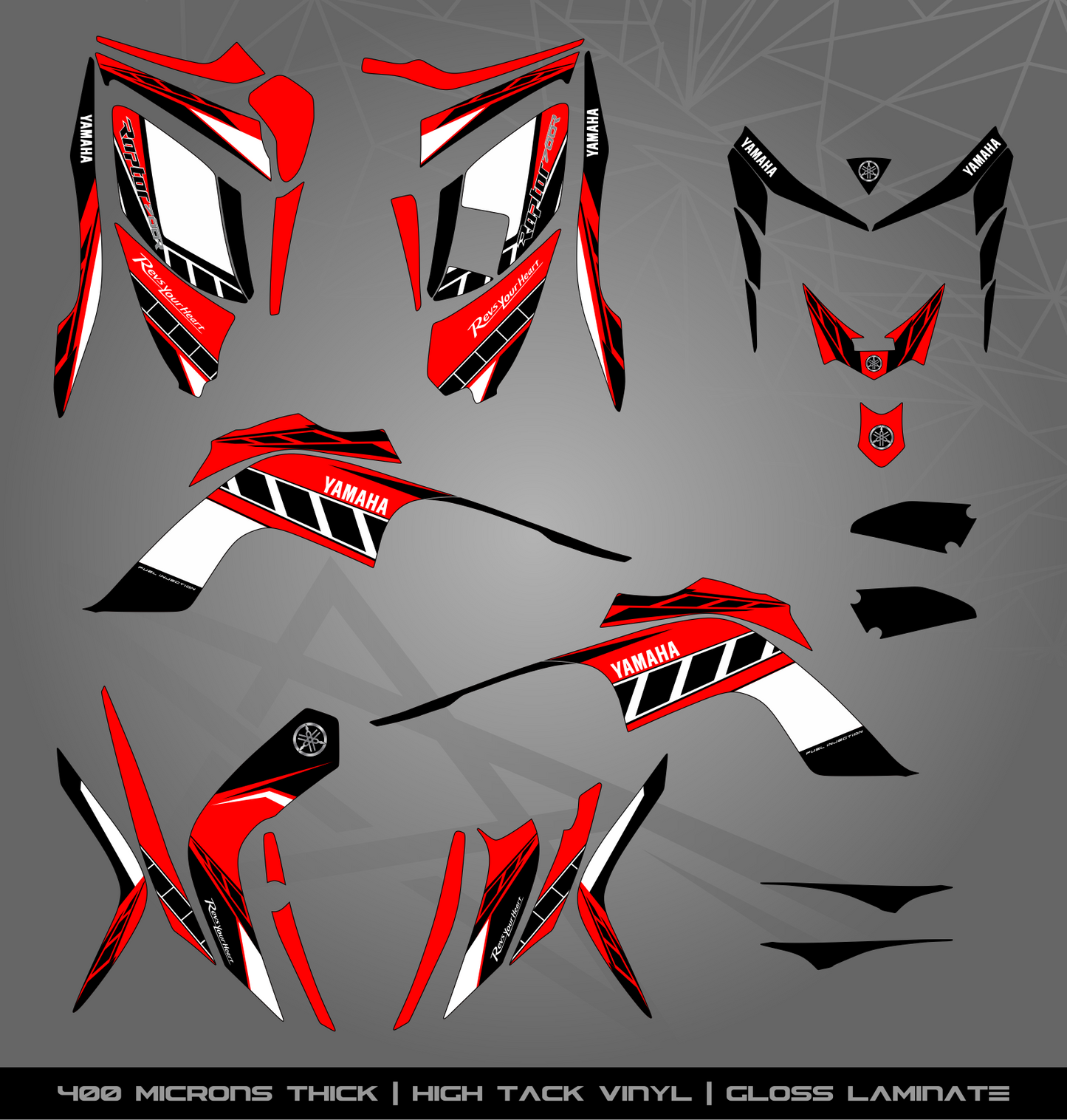 Full Sticker Kit for Yamaha Raptor 700 R (2006-2008)