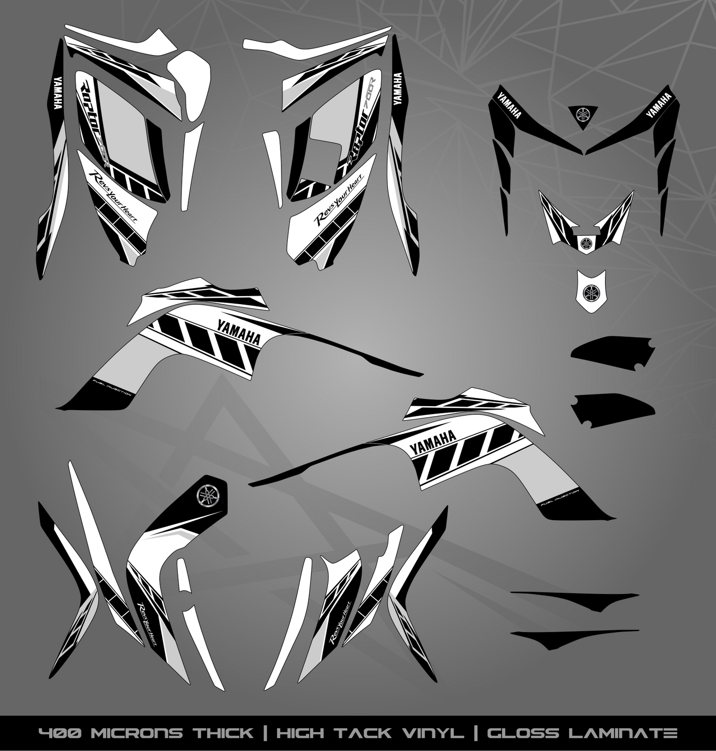 Full Sticker Kit for Yamaha Raptor 700 R (2006-2008)