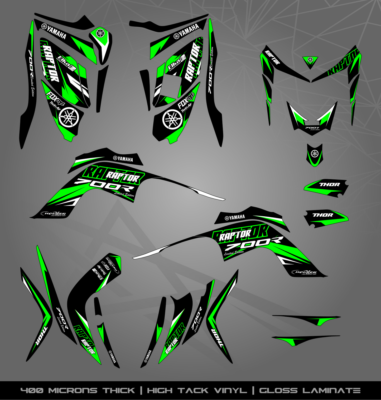 Full Sticker Kit for Yamaha Raptor 700 R (2006-2008)