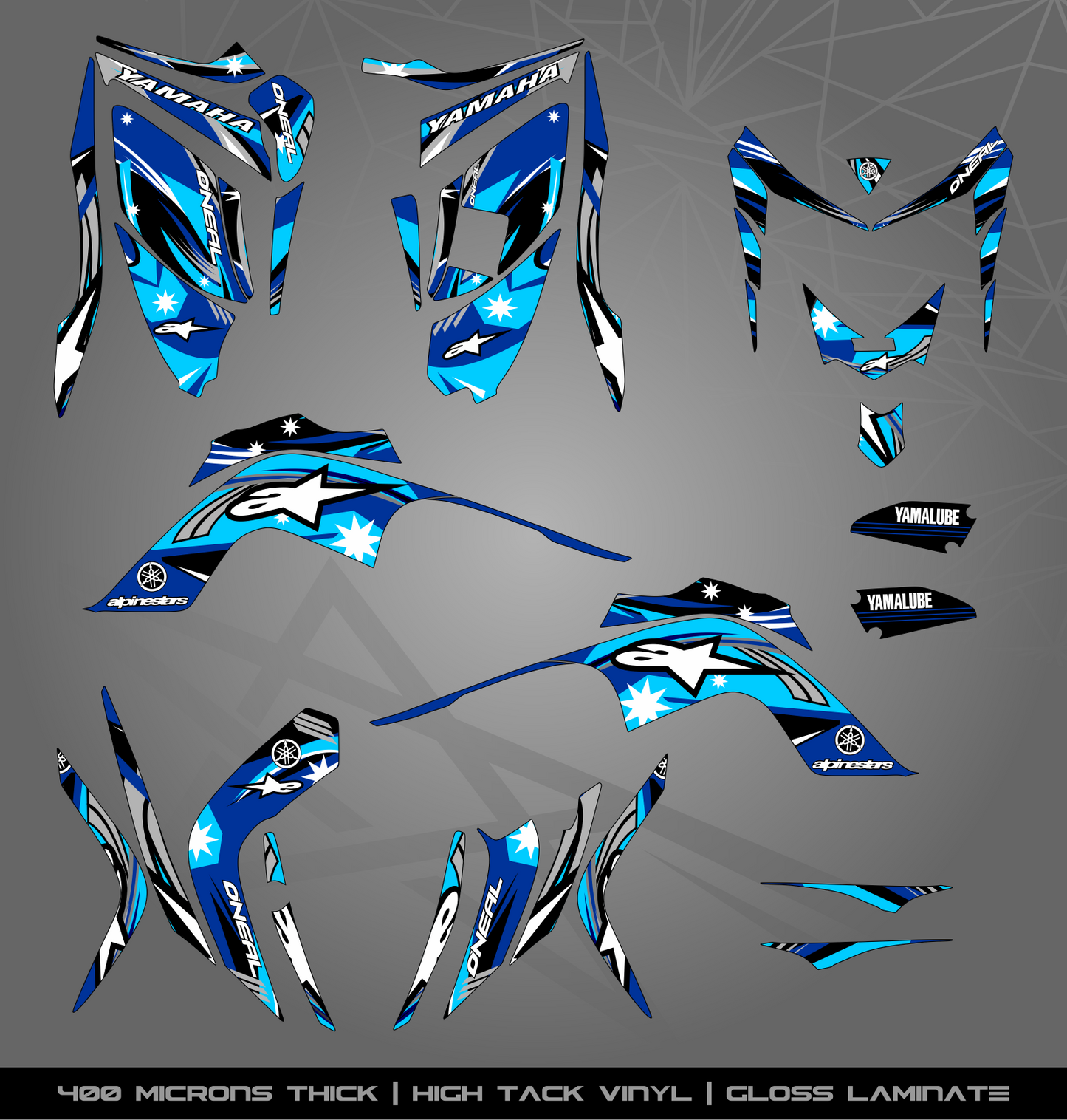 Full Sticker Kit for Yamaha Raptor 700 R (2006-2008)