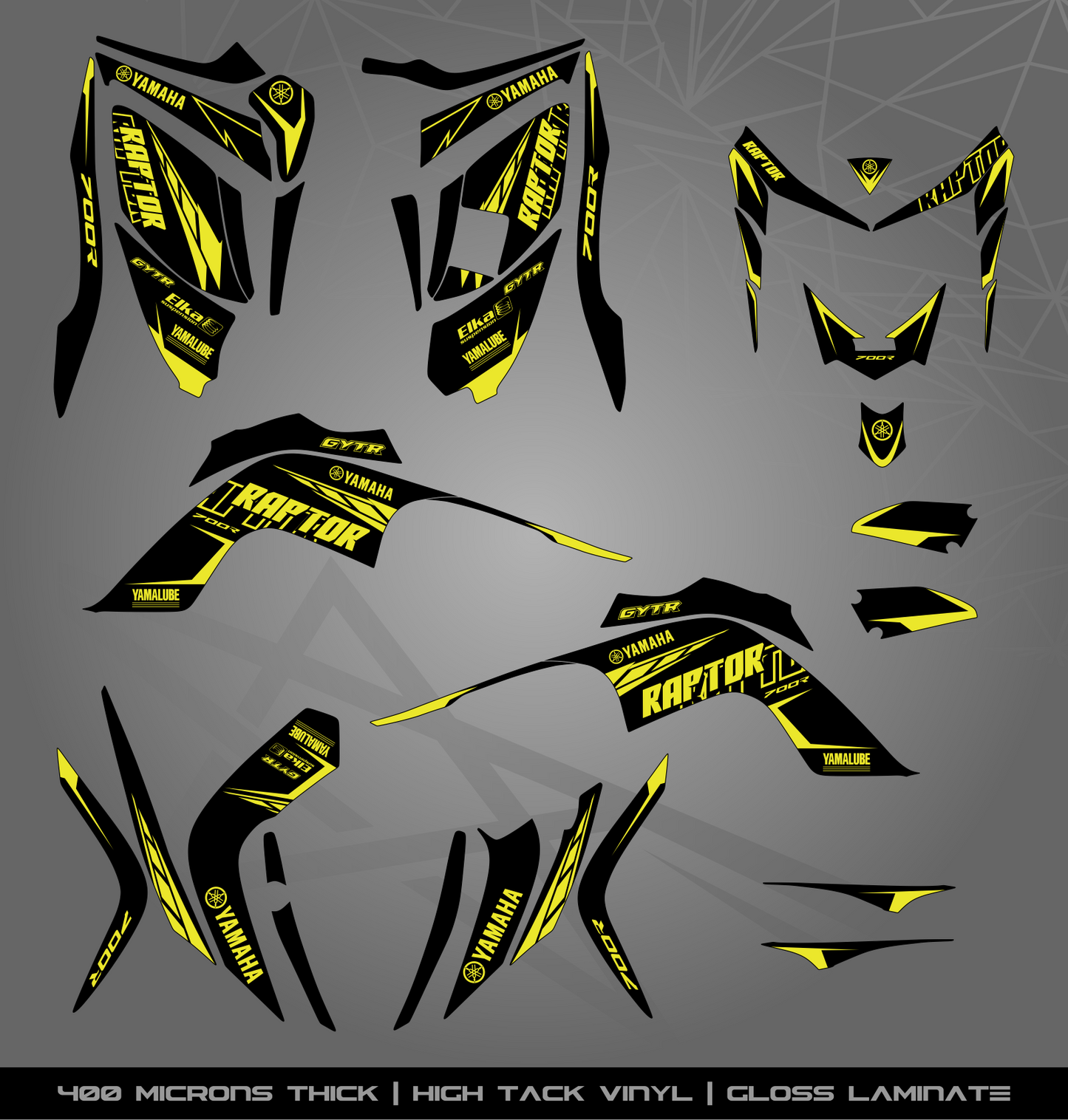Full Sticker Kit for Yamaha Raptor 700 R (2006-2008)