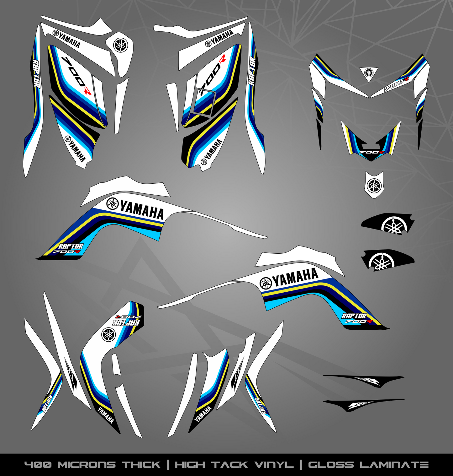 Full Sticker Kit for Yamaha Raptor 700 R (2006-2008)