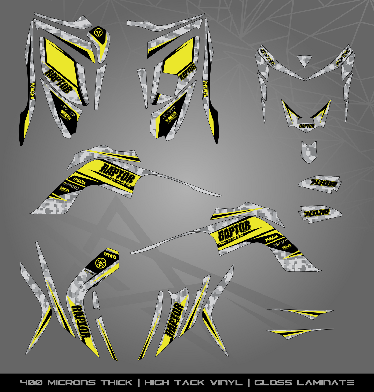 Full Sticker Kit for Yamaha Raptor 700 R (2006-2008)