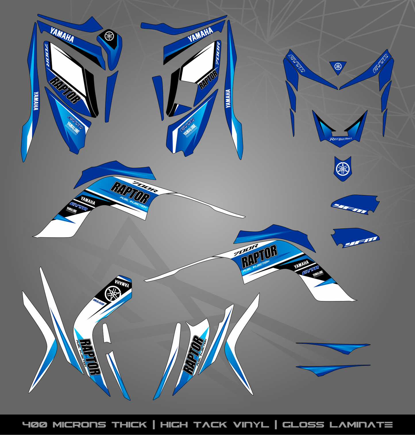 Full Sticker Kit for Yamaha Raptor 700 R (2006-2008)