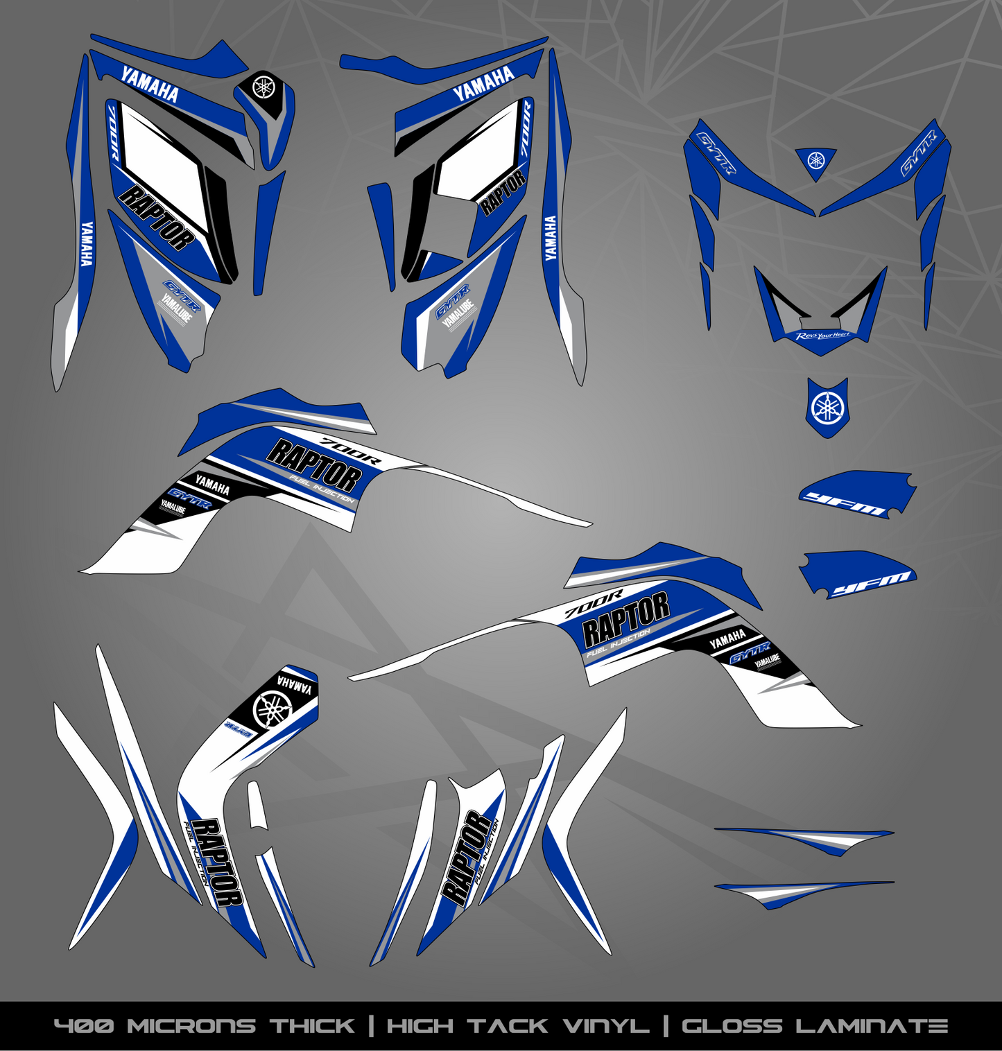 Full Sticker Kit for Yamaha Raptor 700 R (2006-2008)
