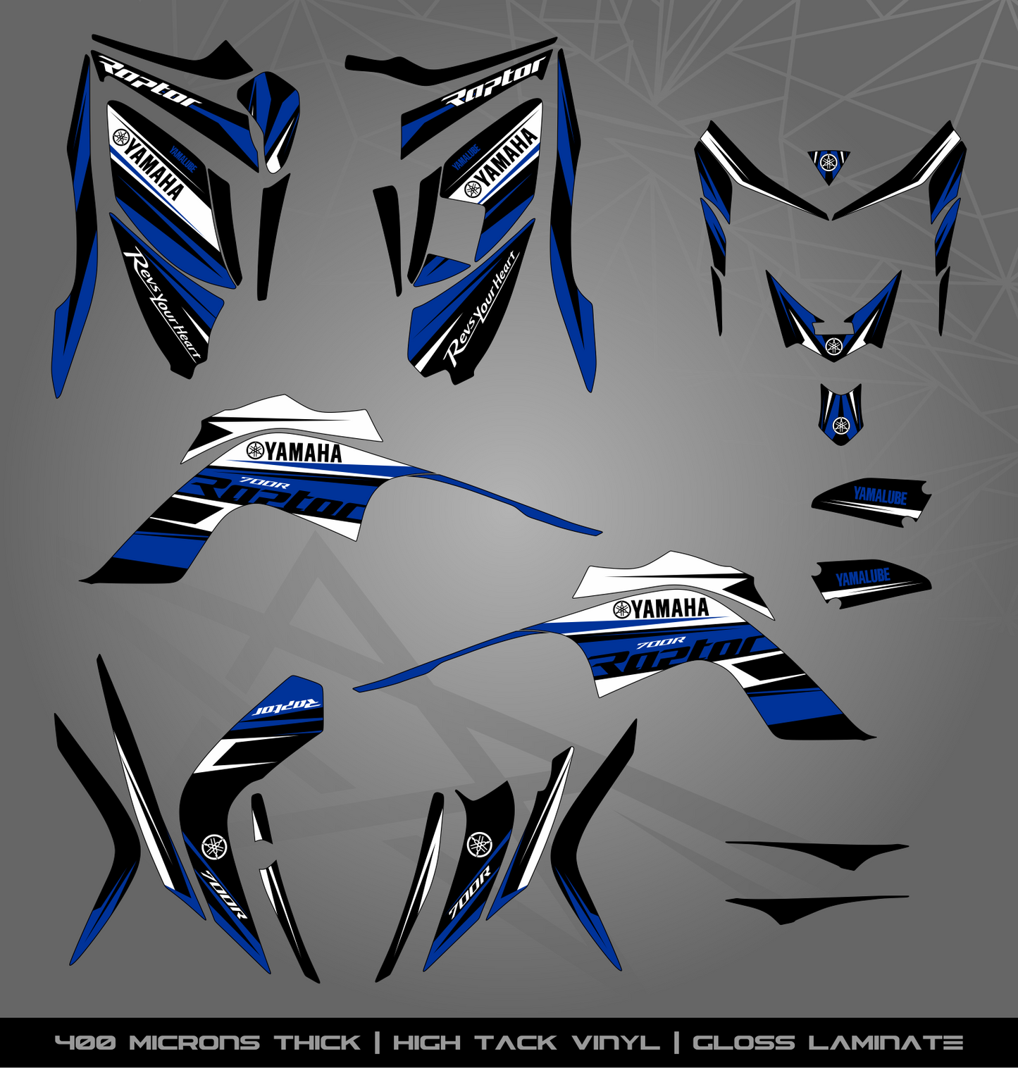 Full Sticker Kit for Yamaha Raptor 700 R (2006-2008)