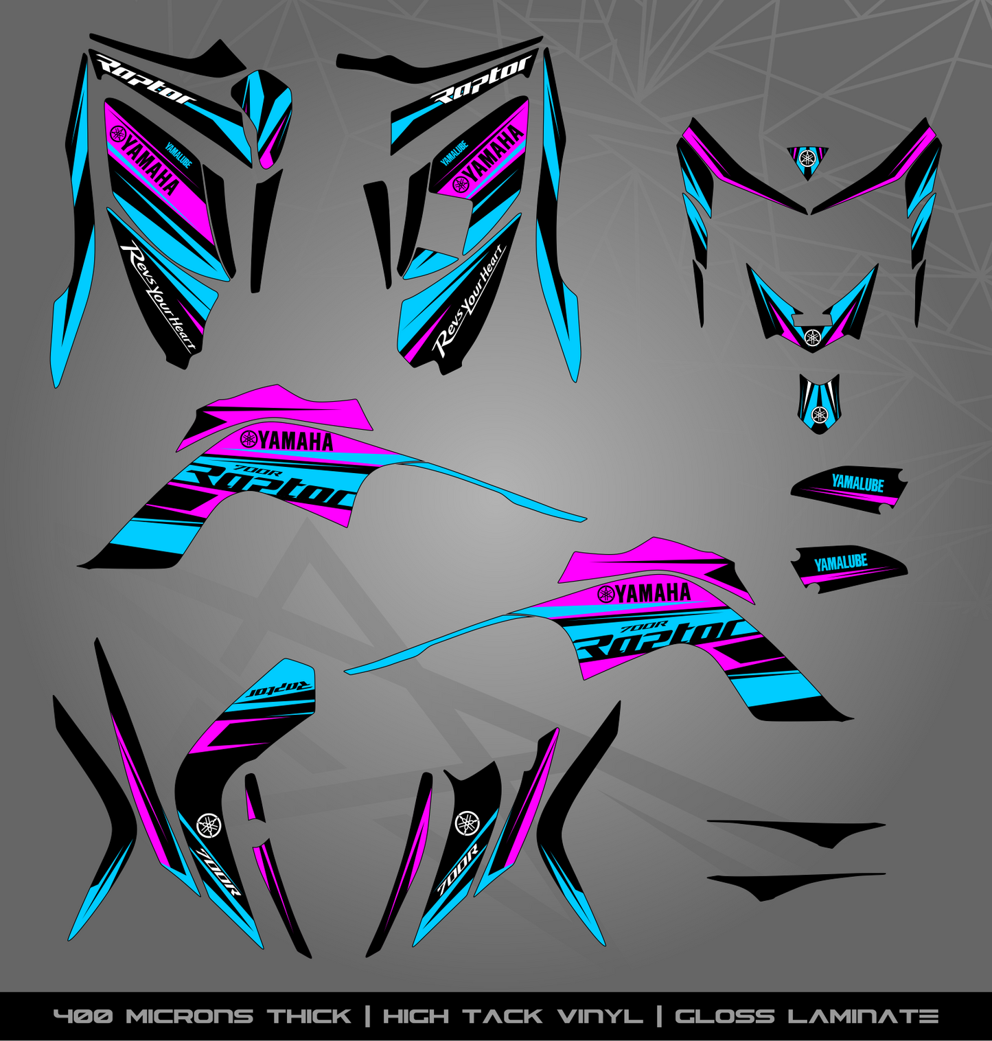 Full Sticker Kit for Yamaha Raptor 700 R (2006-2008)
