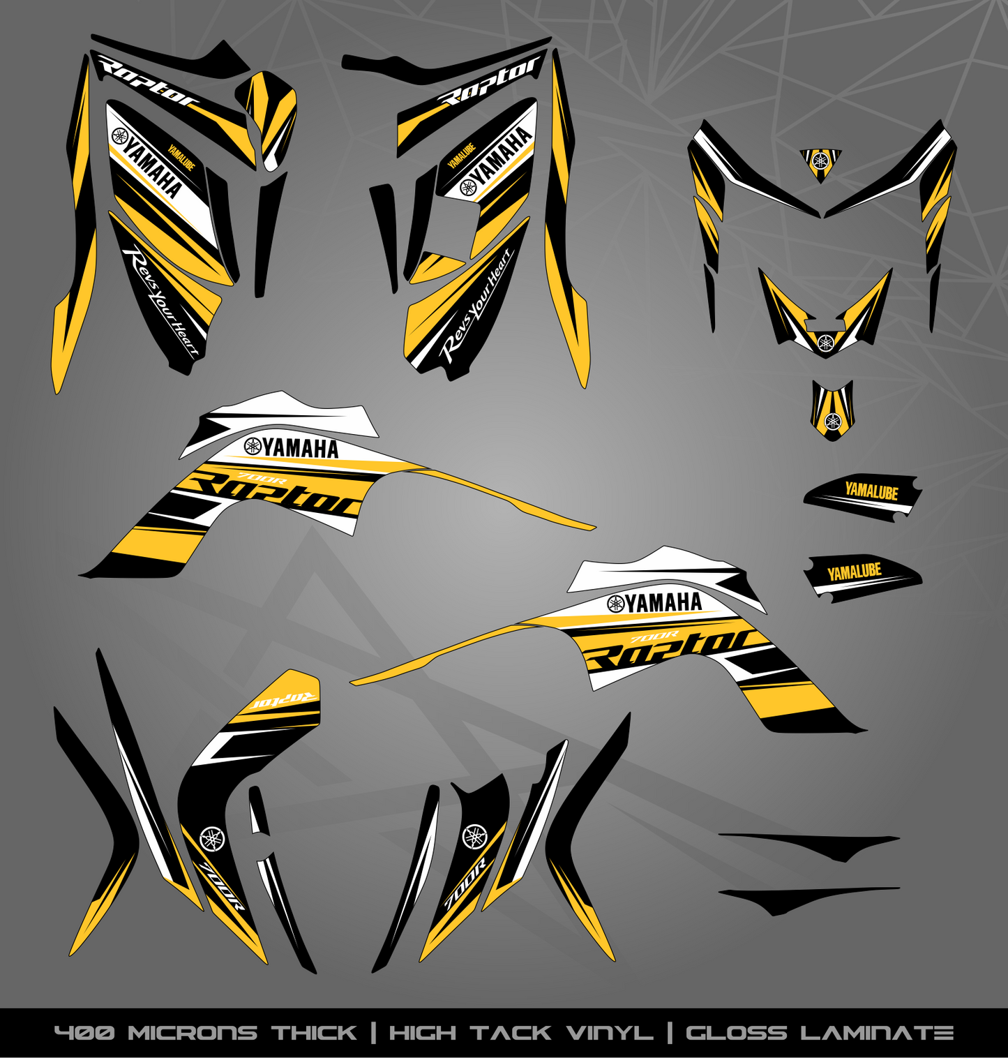 Full Sticker Kit for Yamaha Raptor 700 R (2006-2008)