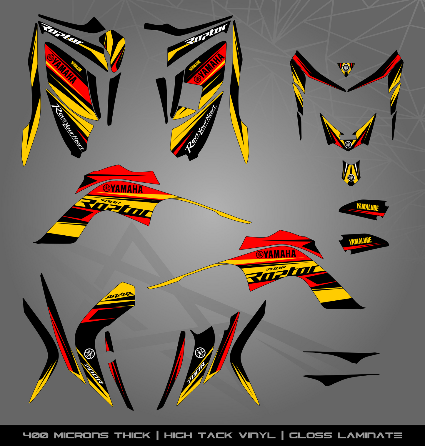 Full Sticker Kit for Yamaha Raptor 700 R (2006-2008)