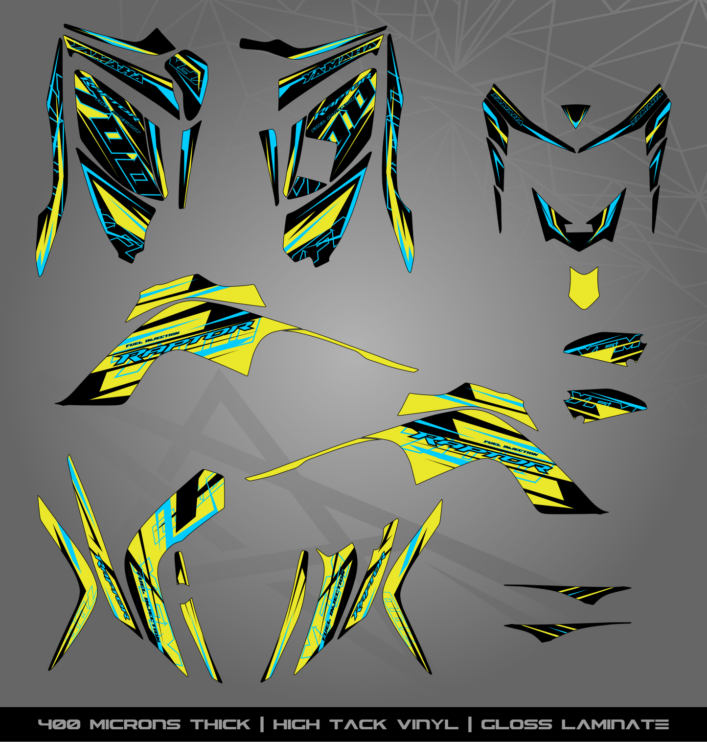 Full Sticker Kit for Yamaha Raptor 700 R (2006-2008)