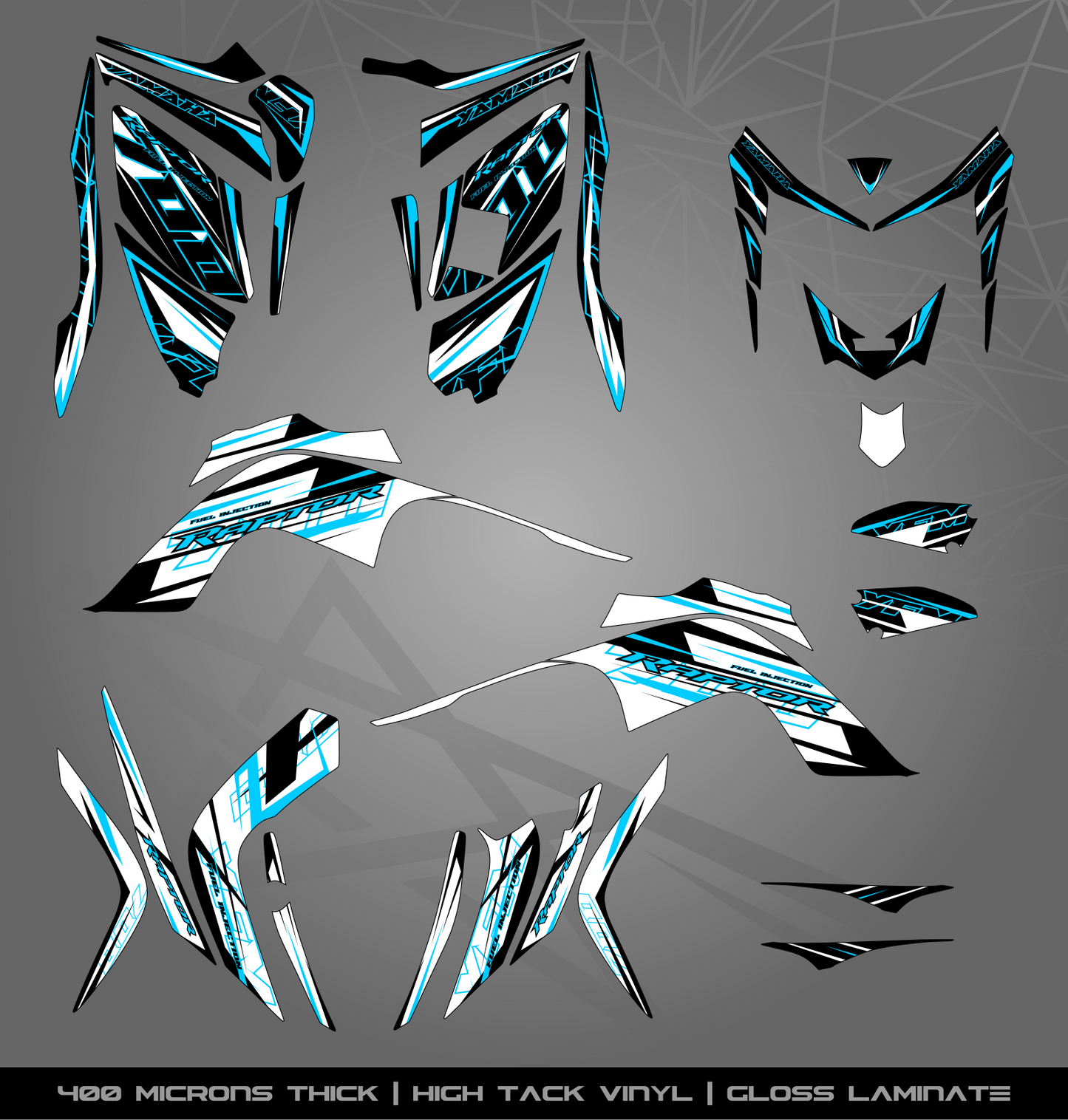 Full Sticker Kit for Yamaha Raptor 700 R (2006-2008)