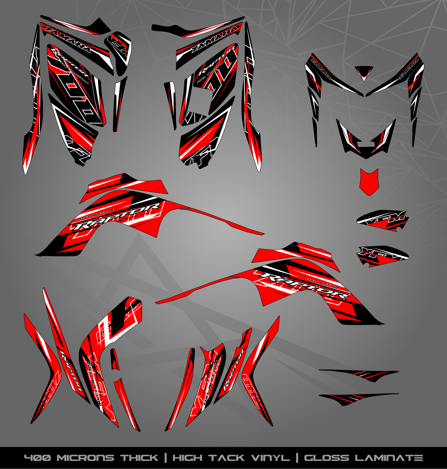 Full Sticker Kit for Yamaha Raptor 700 R (2006-2008)