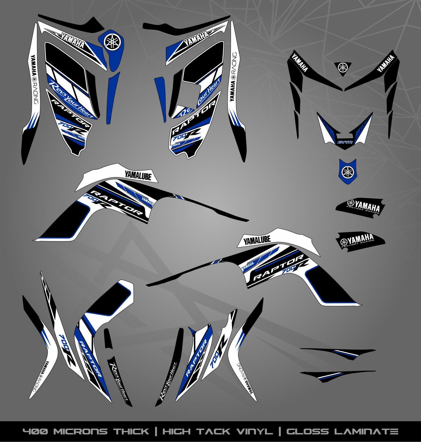Full Sticker Kit for Yamaha Raptor 700 R (2006-2008)