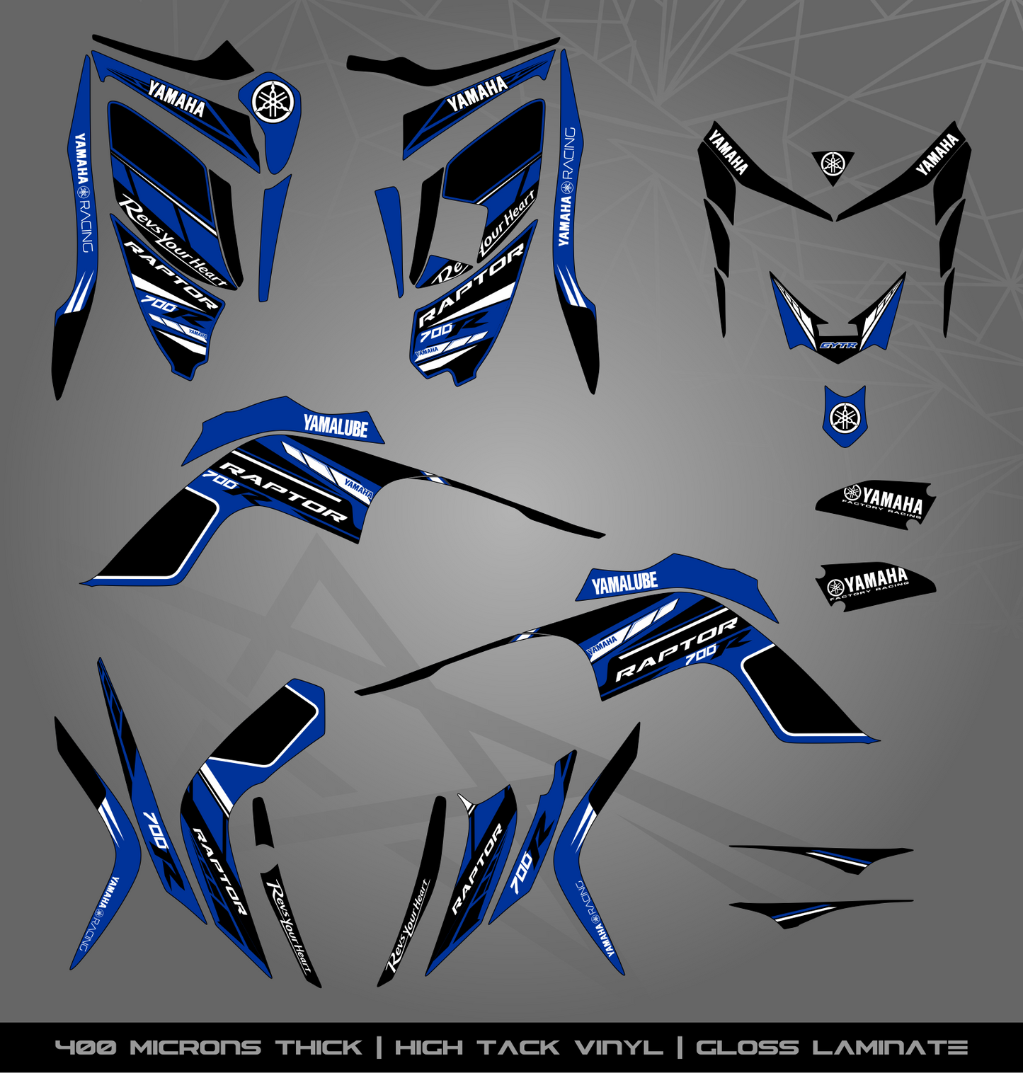 Full Sticker Kit for Yamaha Raptor 700 R (2006-2008)