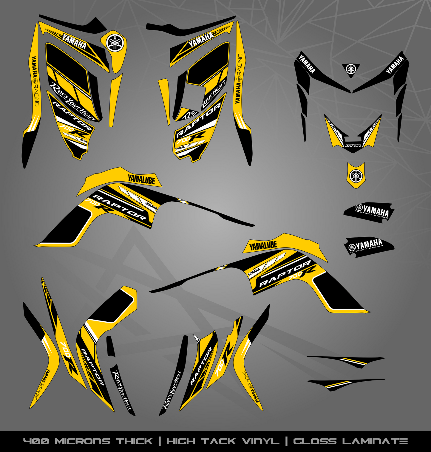 Full Sticker Kit for Yamaha Raptor 700 R (2006-2008)