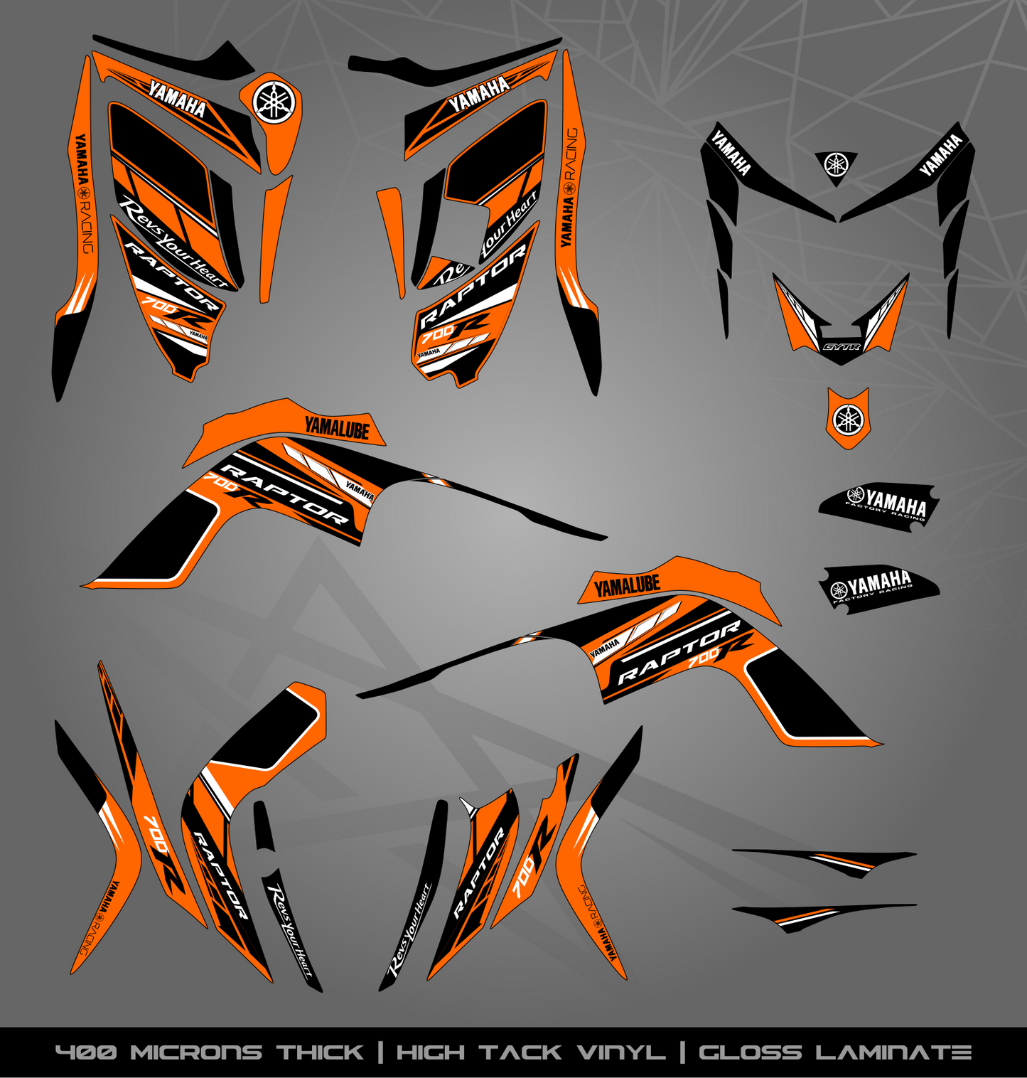 Full Sticker Kit for Yamaha Raptor 700 R (2006-2008)