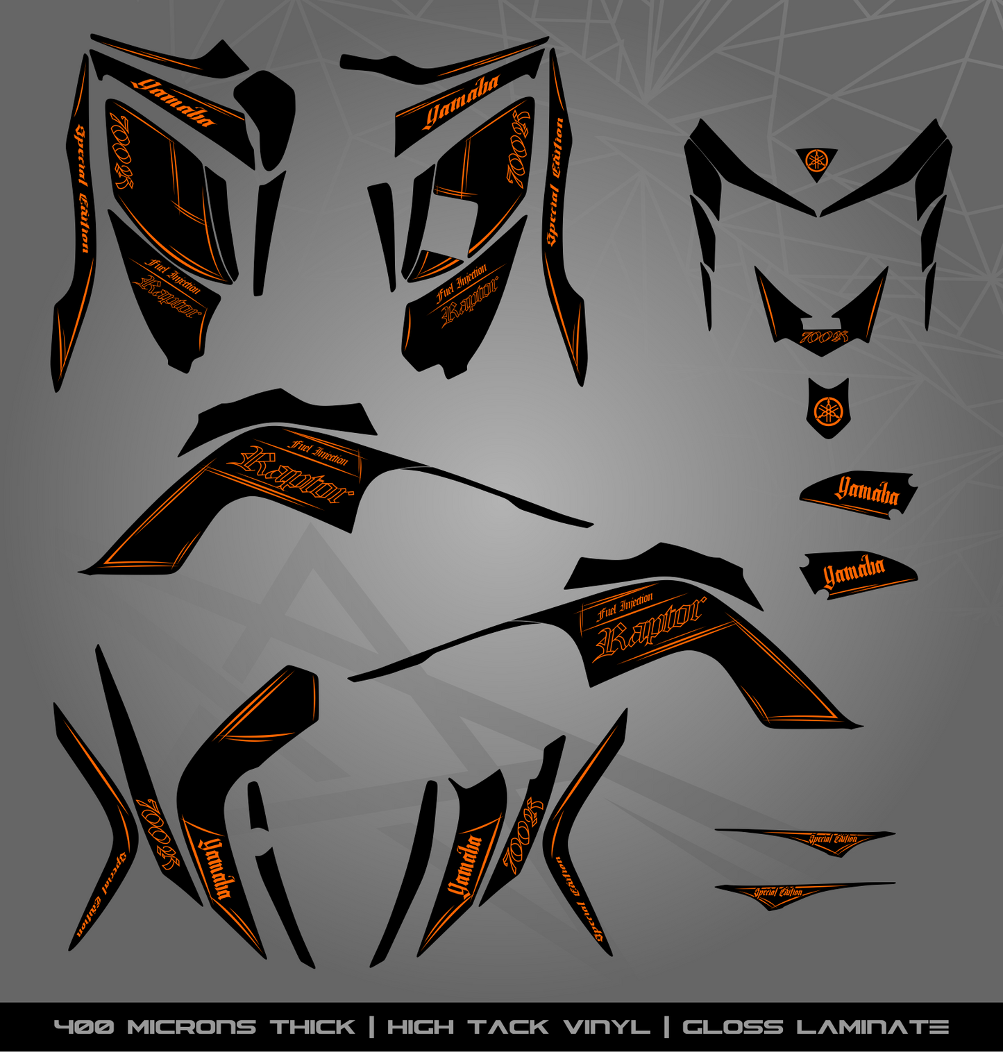 Full Sticker Kit for Yamaha Raptor 700 R (2006-2008)