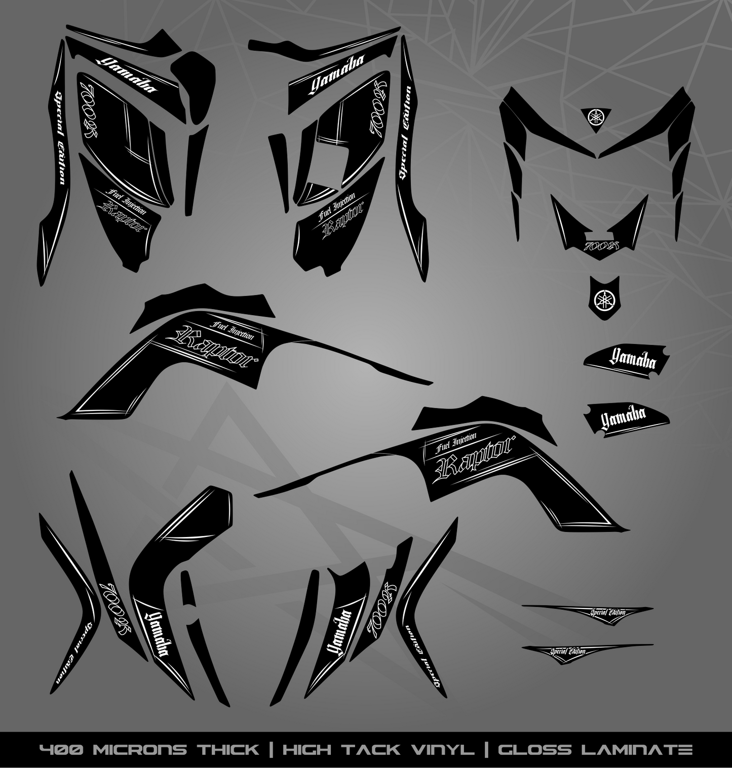 Full Sticker Kit for Yamaha Raptor 700 R (2006-2008)