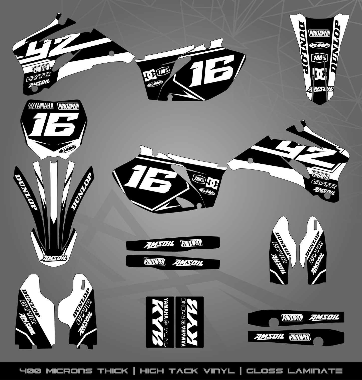 Full Sticker Kit for Yamaha MX bike