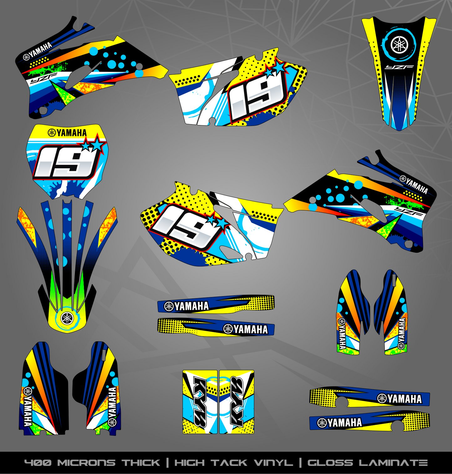 Full Sticker Kit for Yamaha MX bike