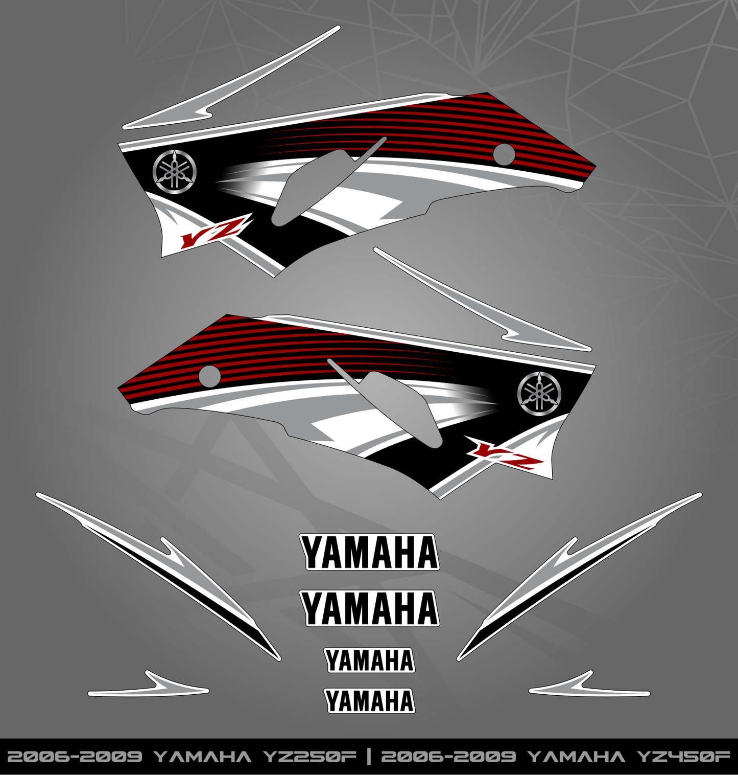 Partial Sticker Kit for Yamaha YZ 250 | 450 F (2006-2009)