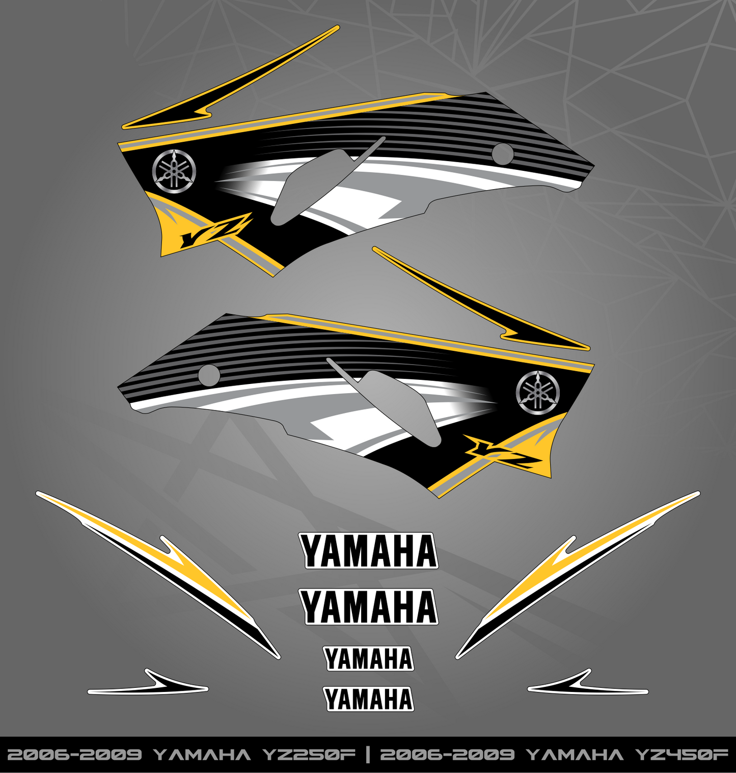 Partial Sticker Kit for Yamaha YZ 250 | 450 F (2006-2009)