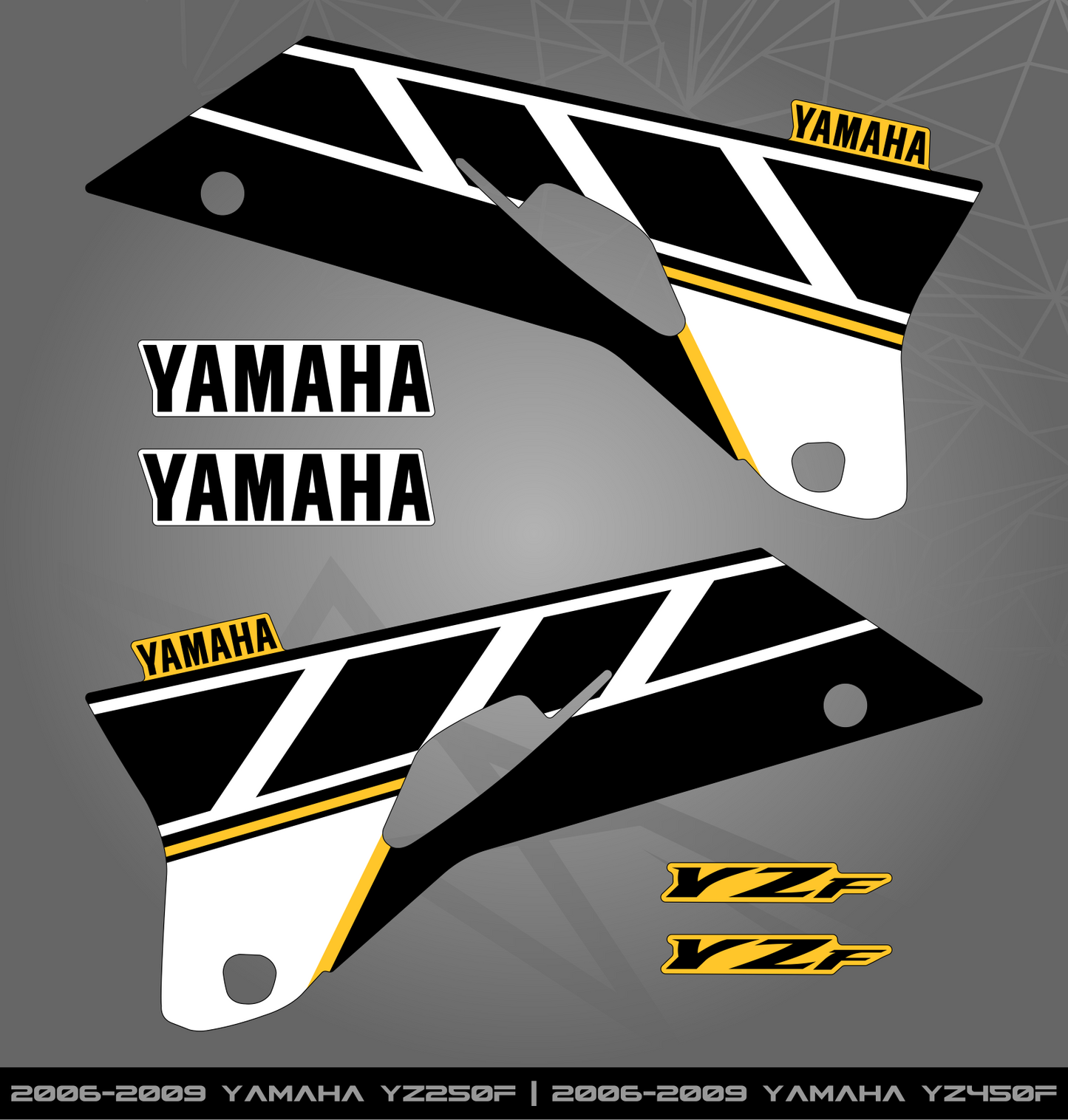 Partial Sticker Kit for Yamaha YZ 250 | 450 F (2006-2009)