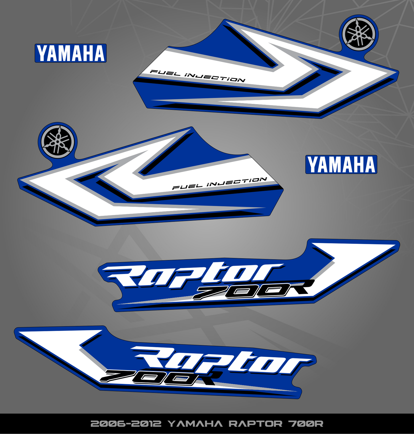 Partial Sticker Kit for Yamaha Raptor 700 R (2006-2012)